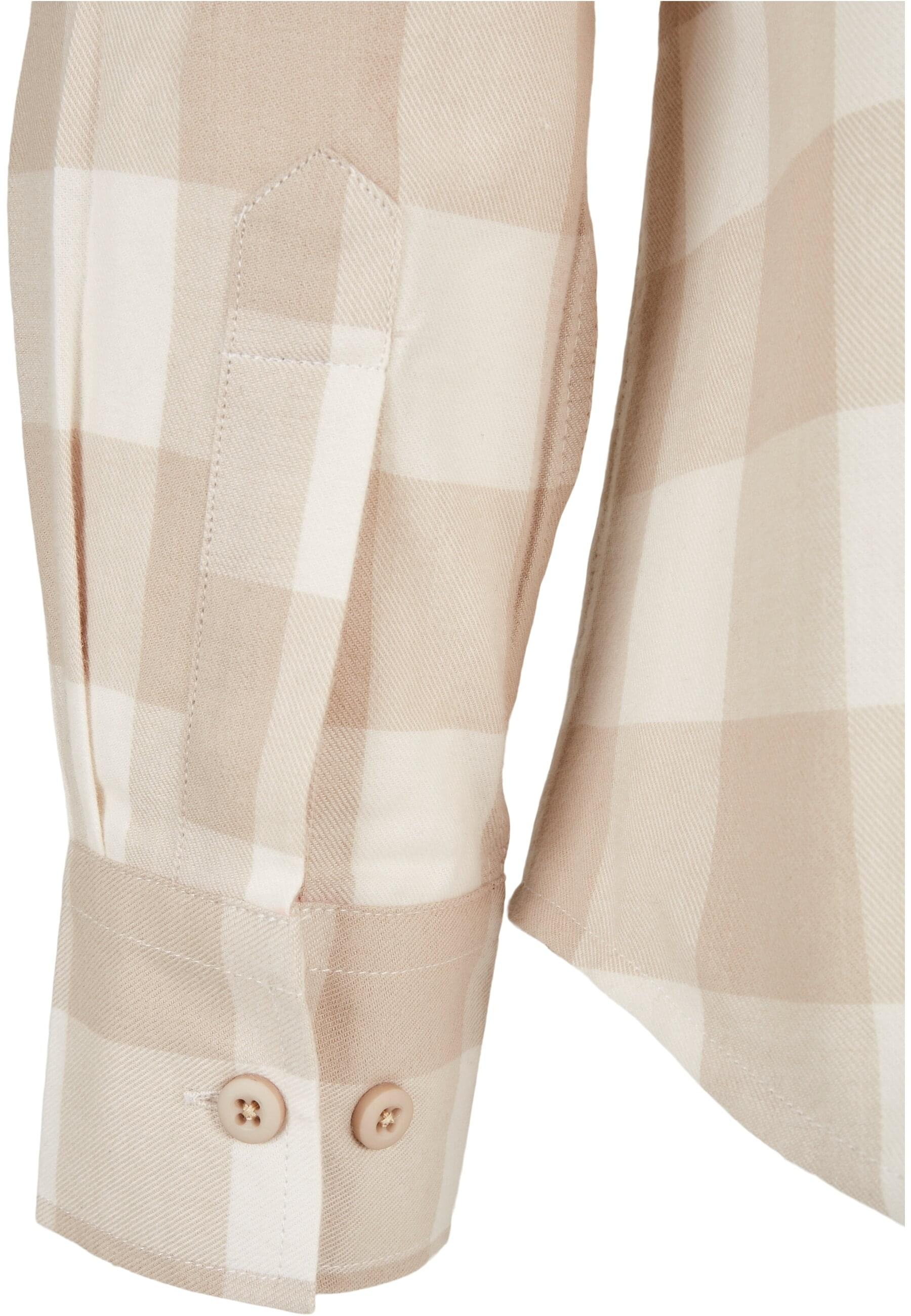 URBAN CLASSICS Langarmhemd »Urban Classics Damen Ladies Turnup Checked Flanell Shirt«, (1 tlg.)