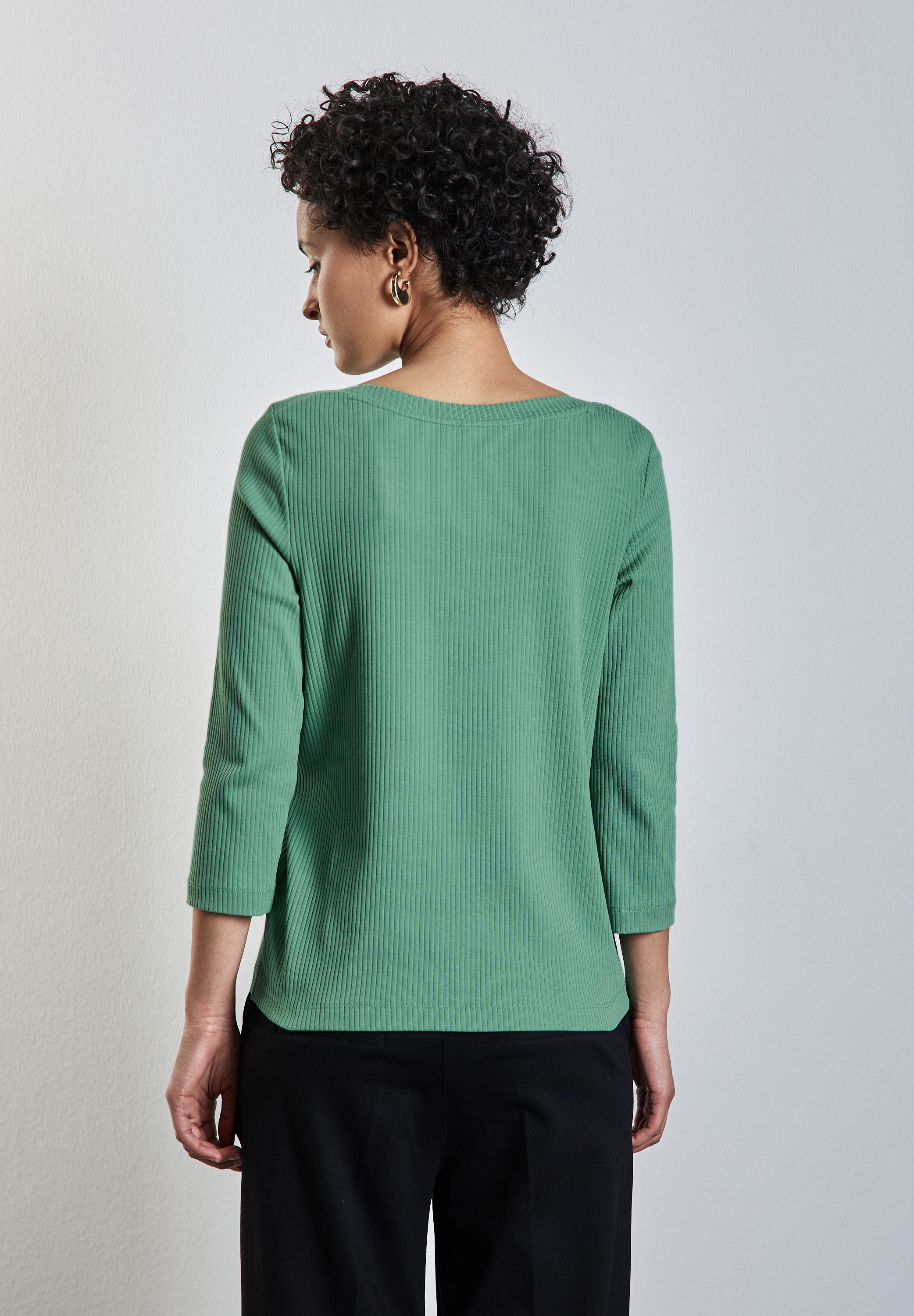 STREET ONE 3/4-Arm-Shirt, aus softem Materialmix