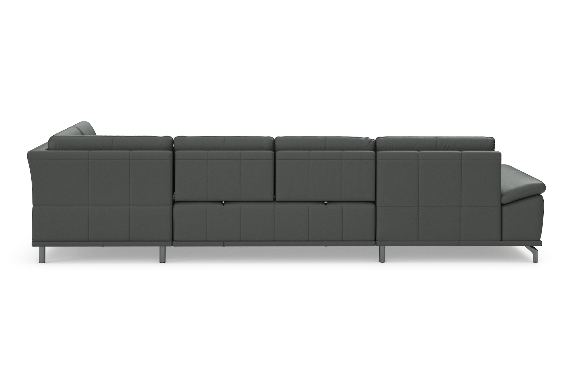 Places of Style Wohnlandschaft »Costello U-Form, mit Sitztiefenverstellung, Armteilverstellung und«, 3 Nierenkissen, optional Bettfunktion und Bettkasten