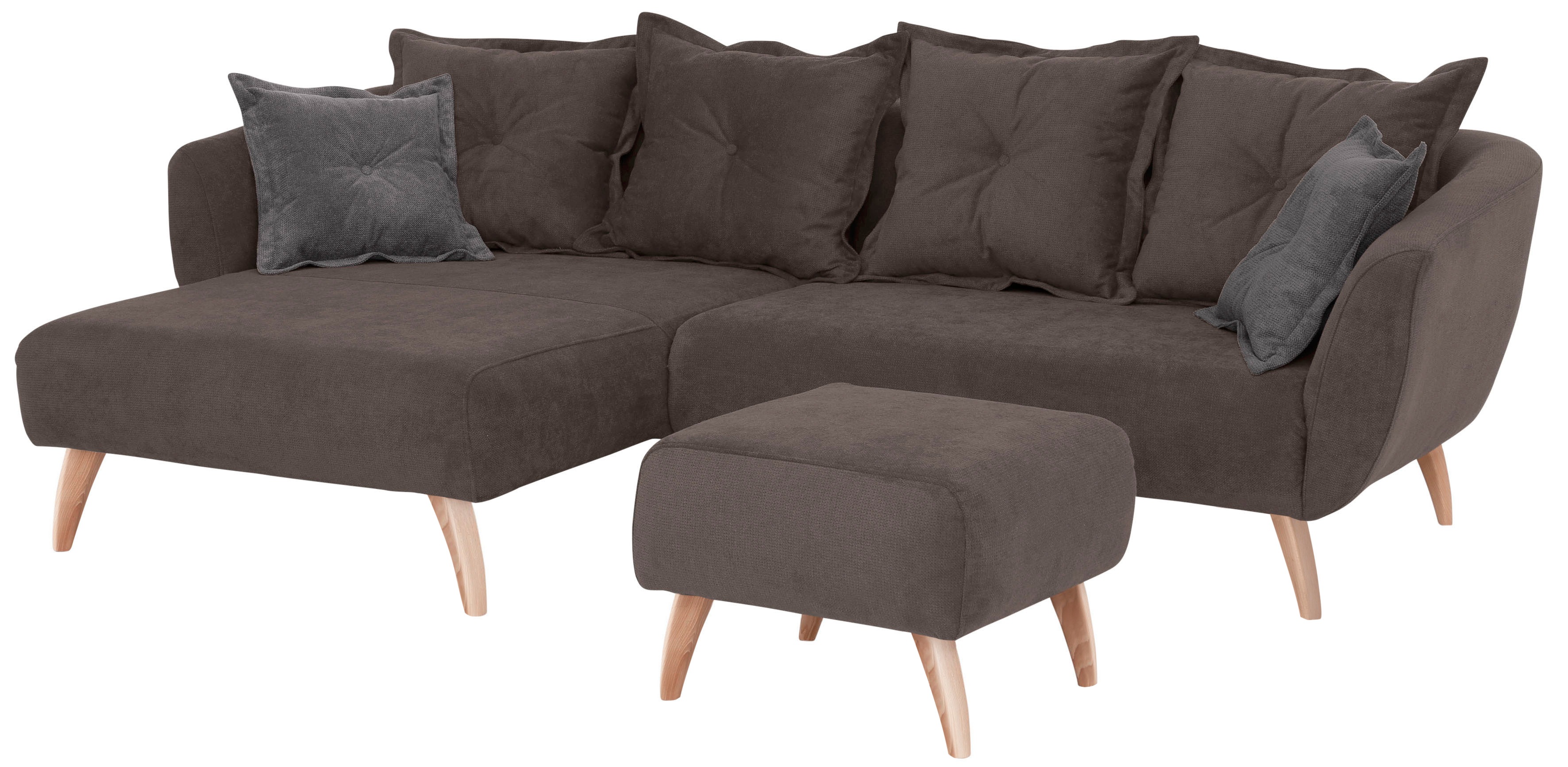Thumbnail - Home affaire Ecksofa "Baggio formschöne Polsterecke, bequem, Breite 277cm, L-Form", Zierkissen inklusive