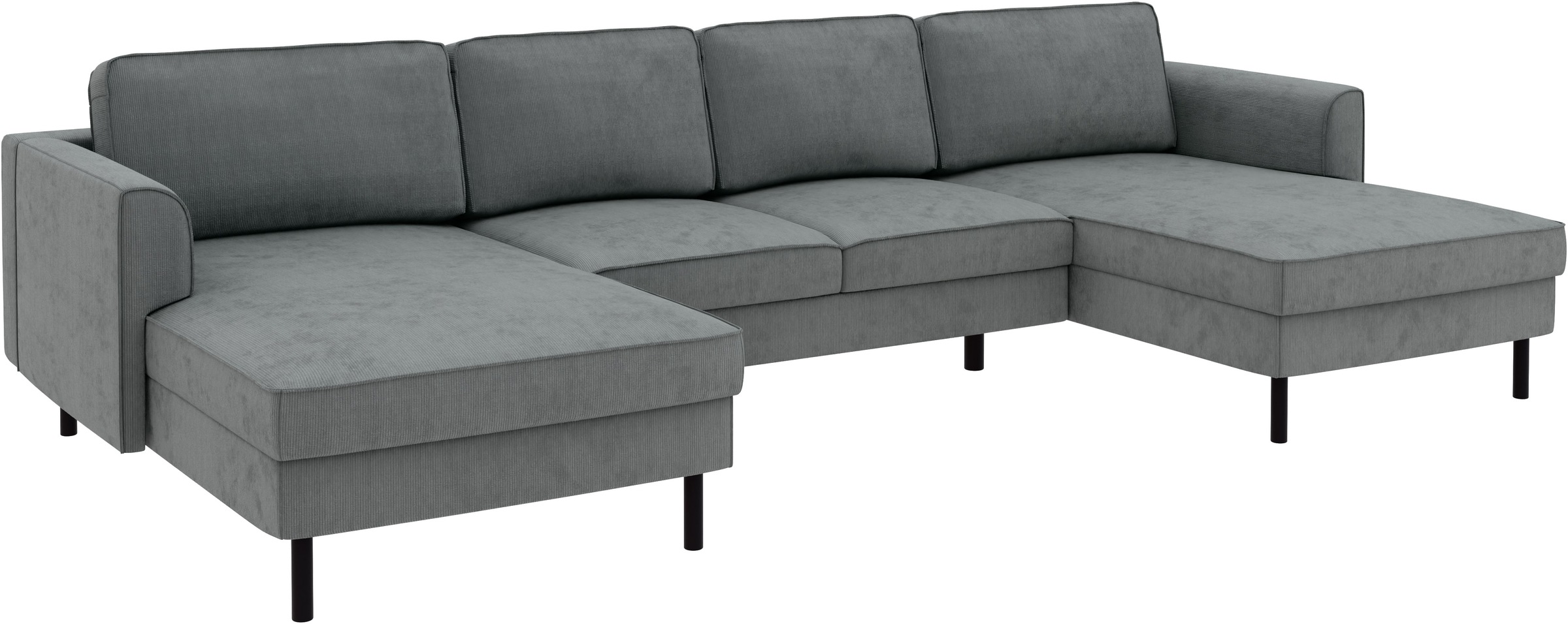Home affaire Wohnlandschaft »Booster Couch wahlweise mit Schlaffunktion und Bettkasten-auch in Cord«, Sofa in U-Form, Breite 305 cm
