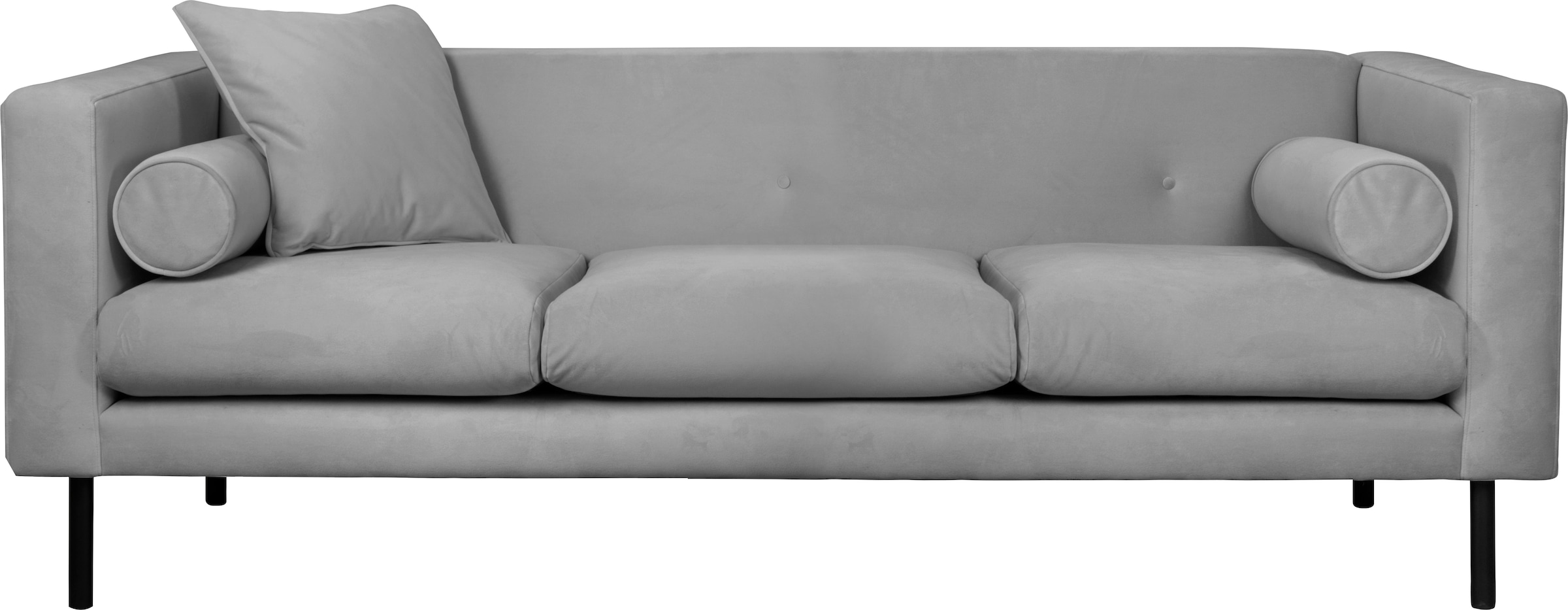 Guido Maria Kretschmer Home&Living 3-Sitzer »Lillibeth Designsofa mit Wellenunterfederung, Maße B/T/H: 218/74/83 cm«, Zierkissen als Wendekissen, Bezug Samtoptik oder Cord