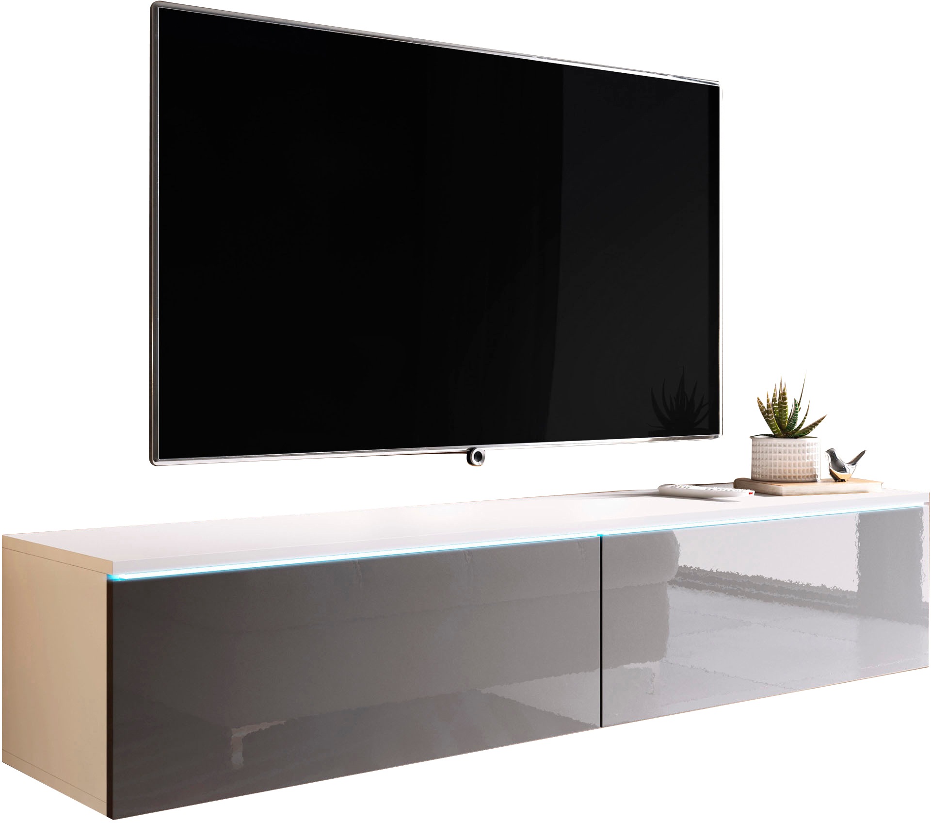 Thumbnail - INOSIGN Lowboard "LOWBOARD D, wahlweise mit oder ohne Beleuchtung", modernes TV-Board ohne Griffe, mit viel Stauraum,ste...