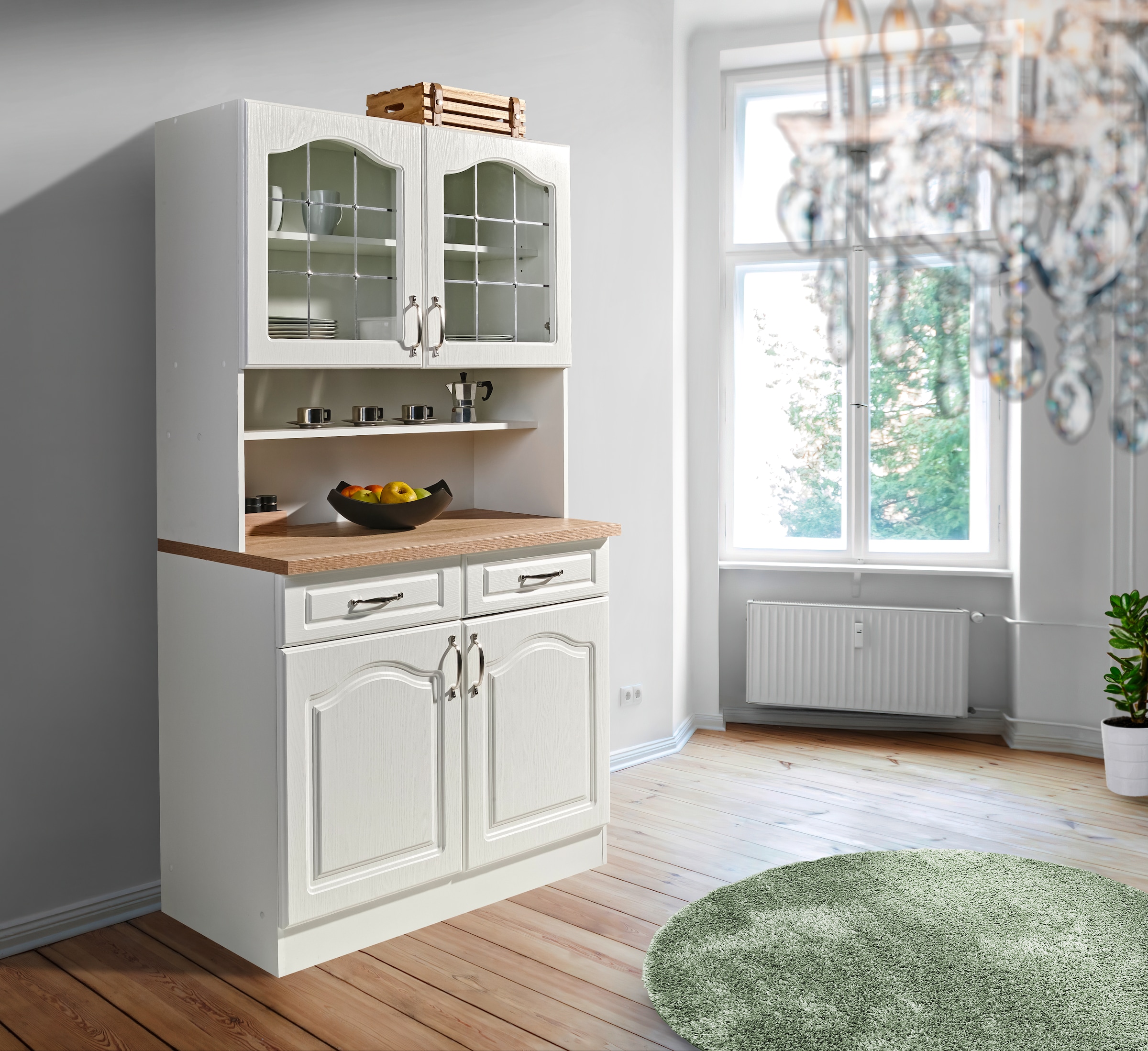 wiho Küchen Küchenbuffet »Linz«, 100 cm breit, in Landhaus-Optik