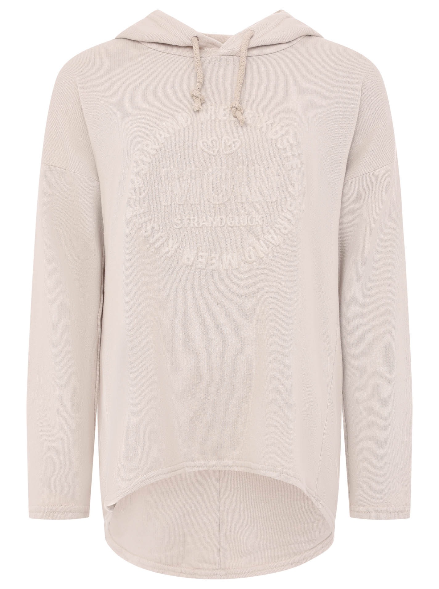 Zwillingsherz Hoodie ""Moin"", Sweatshirt im Used-Look mit Kapuze und Stemp günstig online kaufen