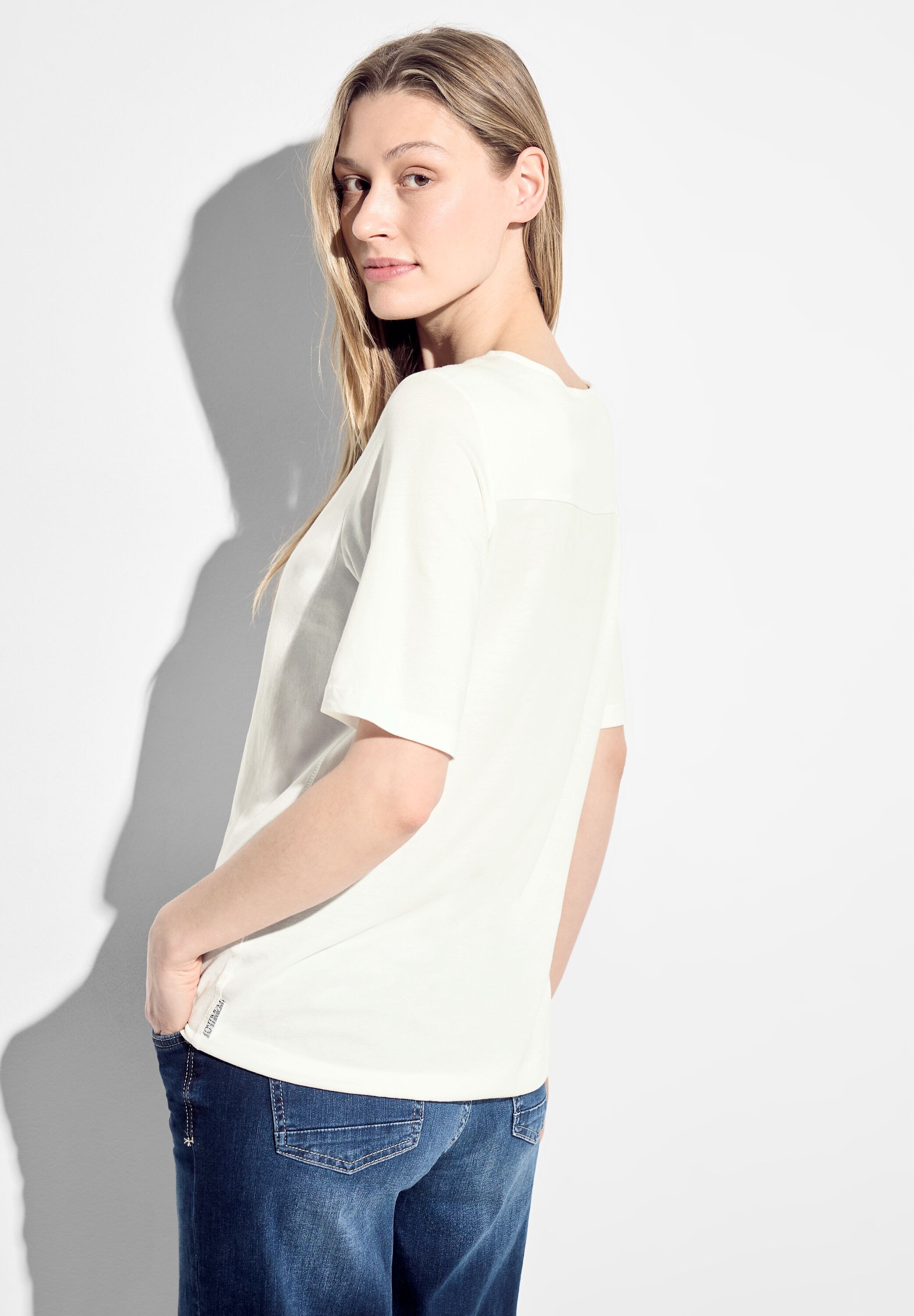 Cecil T-Shirt, mit buntem Stringdetail