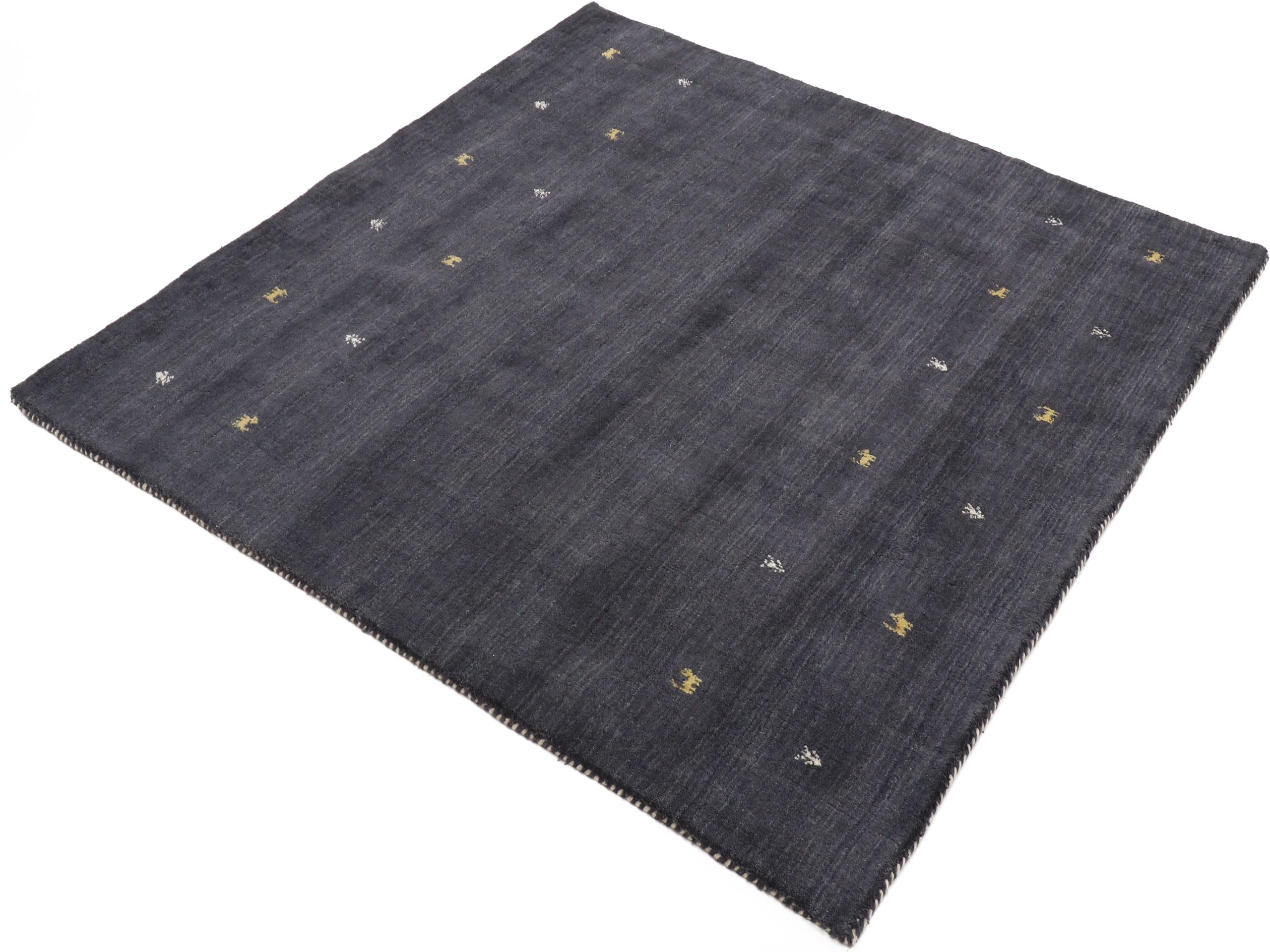 carpetfine "Gabbeh Uni, auch als Läufer und Rund erhältlich" quadratisch 15 mm Höhe reine Wolle, handgewebt, Gabbeh Loom Tiermotiv, große Farbauswahl