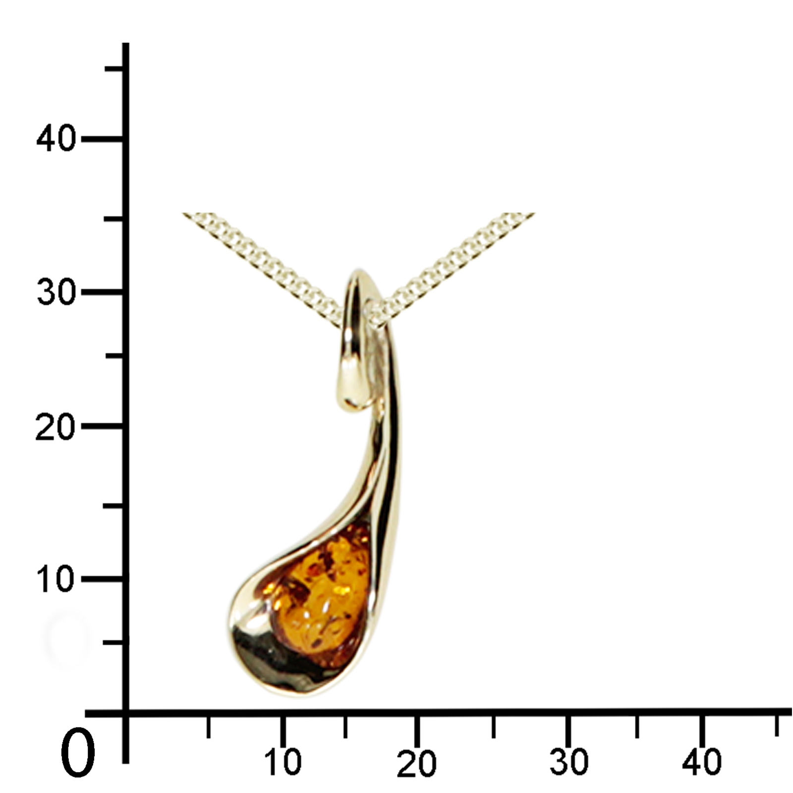 OSTSEE-SCHMUCK Kette und Anhänger Set »- Jeanne - Gold 375/000 - Bernstein«