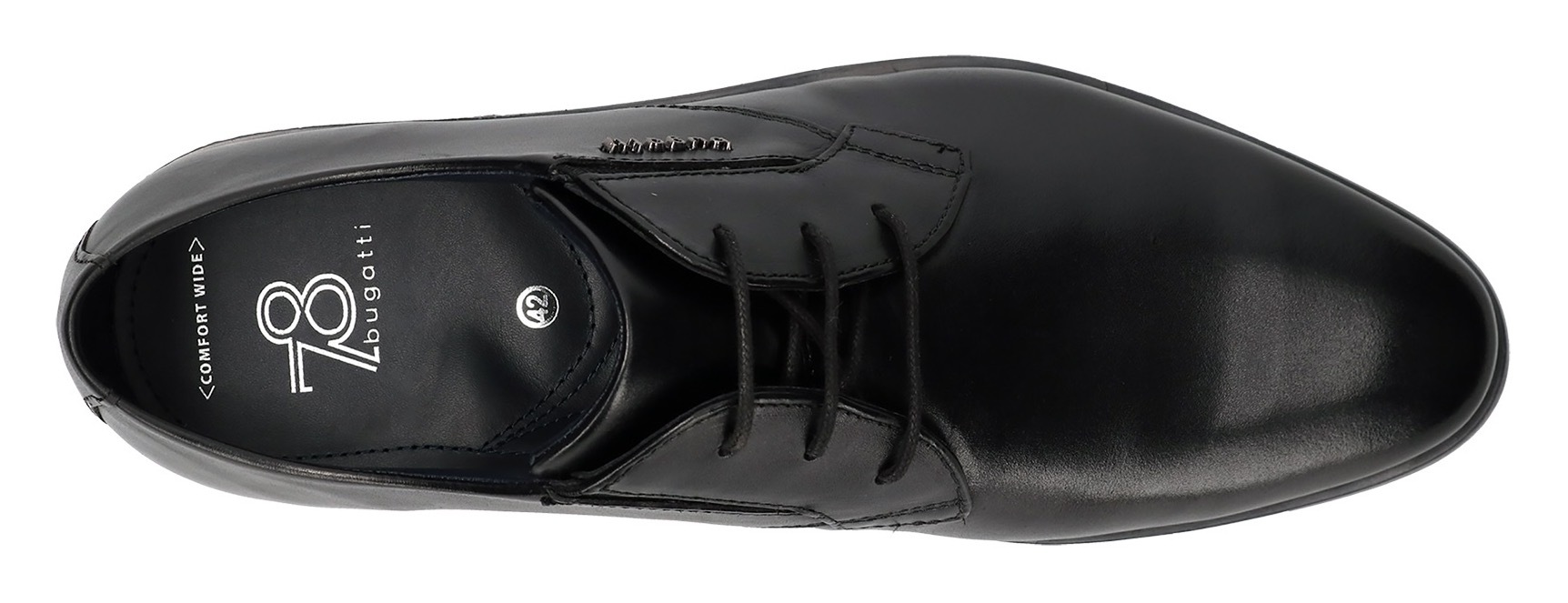 bugatti Schnürschuh, Businesschuh, Abendschuh, Festtagsschuh mit seitlichem Logoemblem