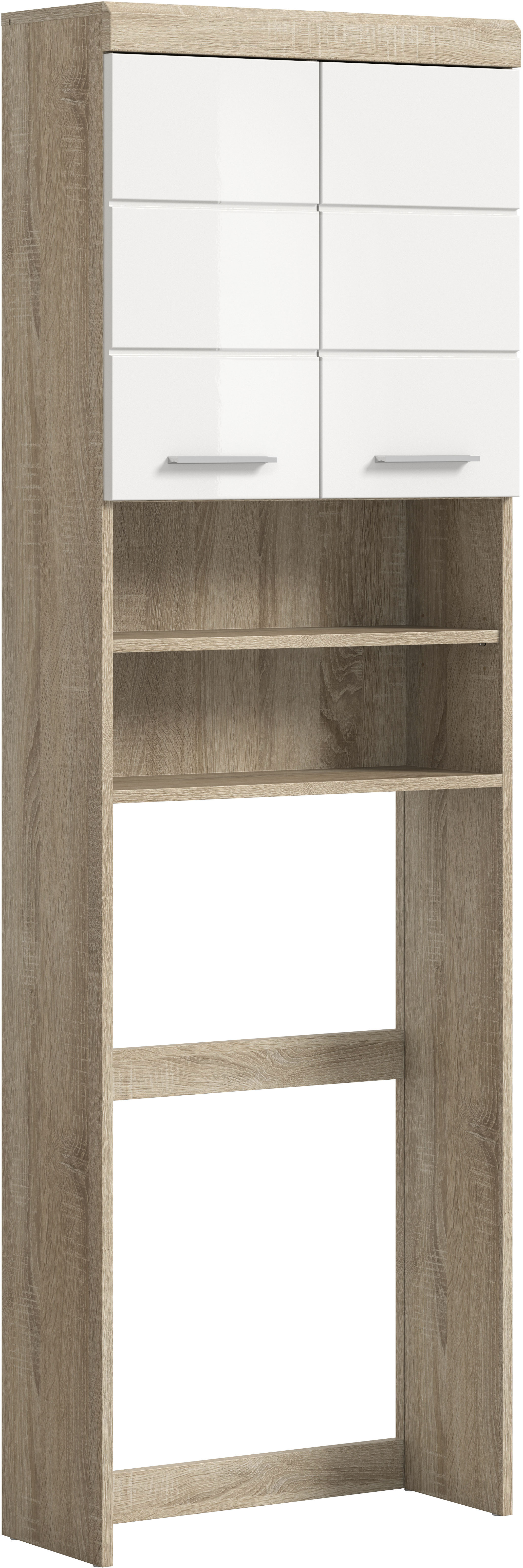 welltime "SIENA, Breite 63cm, für Waschmaschine & Trockner, 2 Türen, MDF-Front" TOPSELLER, in verschiedenen Farben, Überbauschrank, Umbauschrank, Badschrank