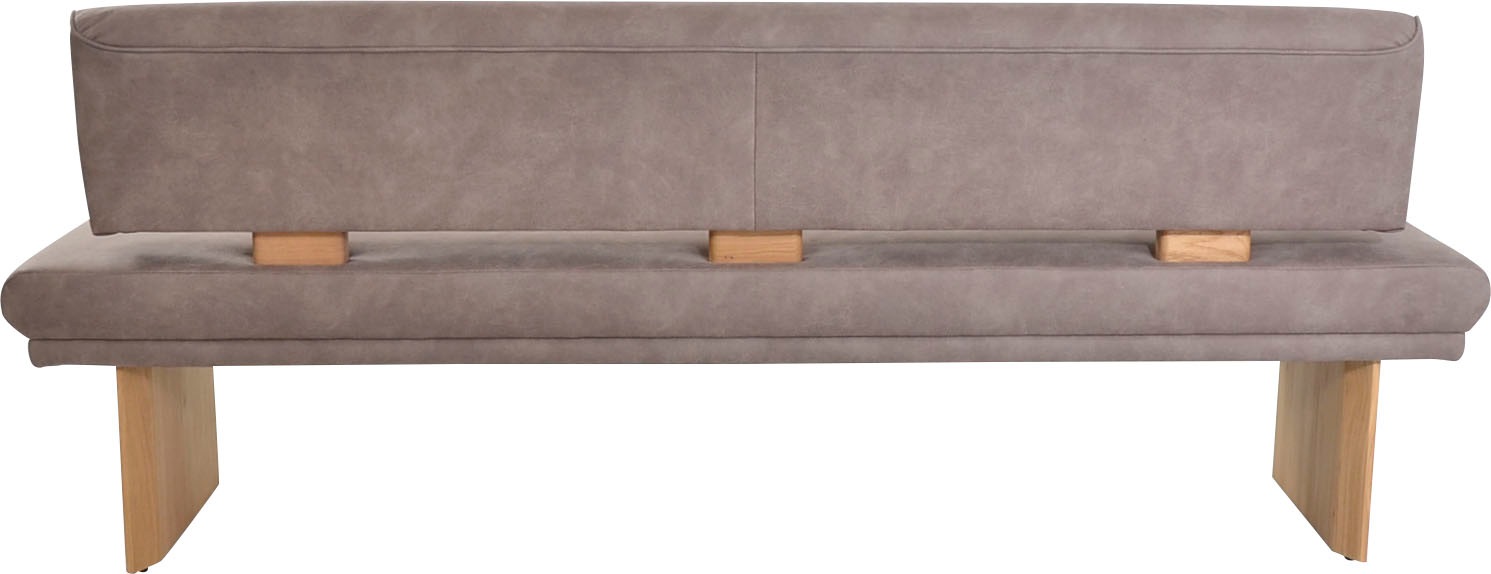 K+W Komfort & Wohnen Polsterbank »Longbeach«, (1 St.), Spitzkissenoptik im Sitz, wahlweise in der Breite 204cm oder 224cm