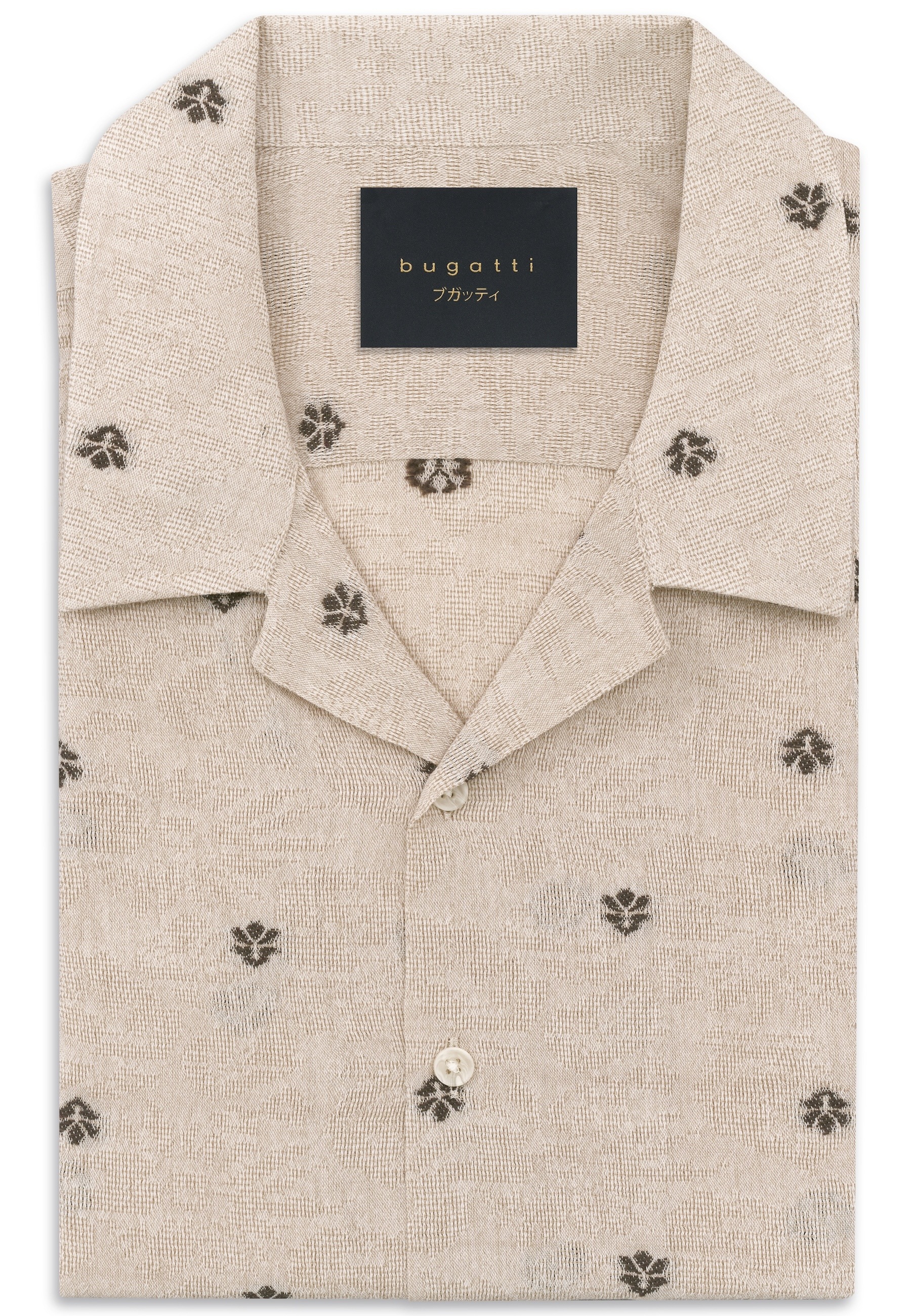 bugatti Kurzarmhemd Modern Fit aus einem Baumwollmix