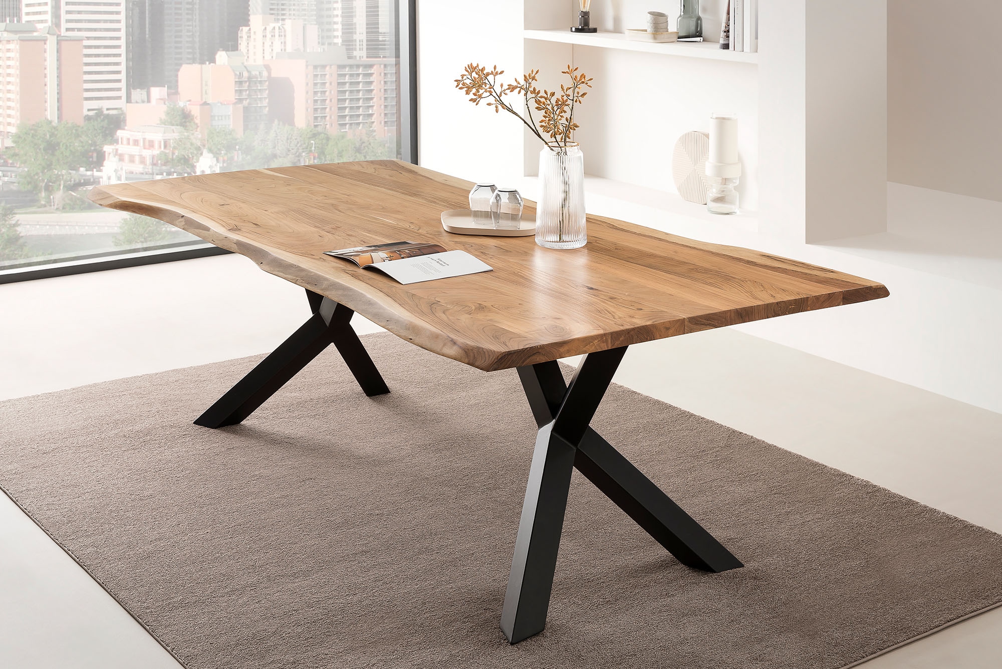 SalesFever Esstisch "Designertisch für Mahlzeiten" Massivholz geölt und zwe günstig online kaufen