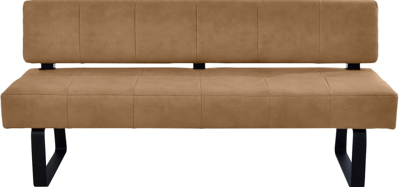 Thumbnail - K+W Komfort & Wohnen Polsterbank "Spider II" Sitzsteppung, bequem durch Sandwichbauweise, Metallkufe in schwarz