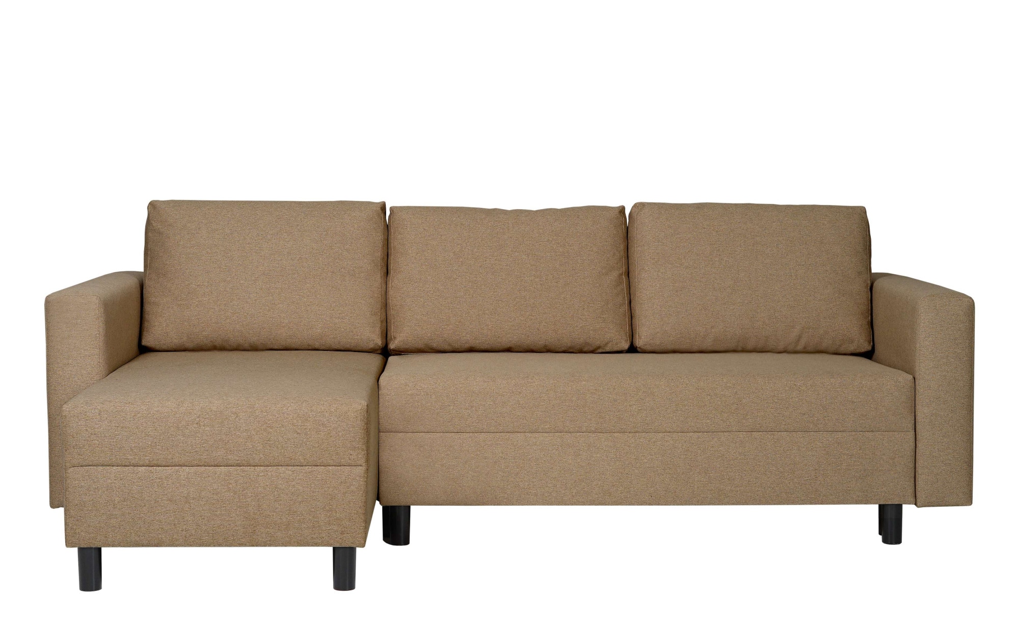 INOSIGN Ecksofa »GLENOE Schlafsofa mit Bettkasten, Recamiere beidseitig montierbar«, L-Form, Maße B/T/H: 230/135/84,5 cm, Velvet & Struktur weich