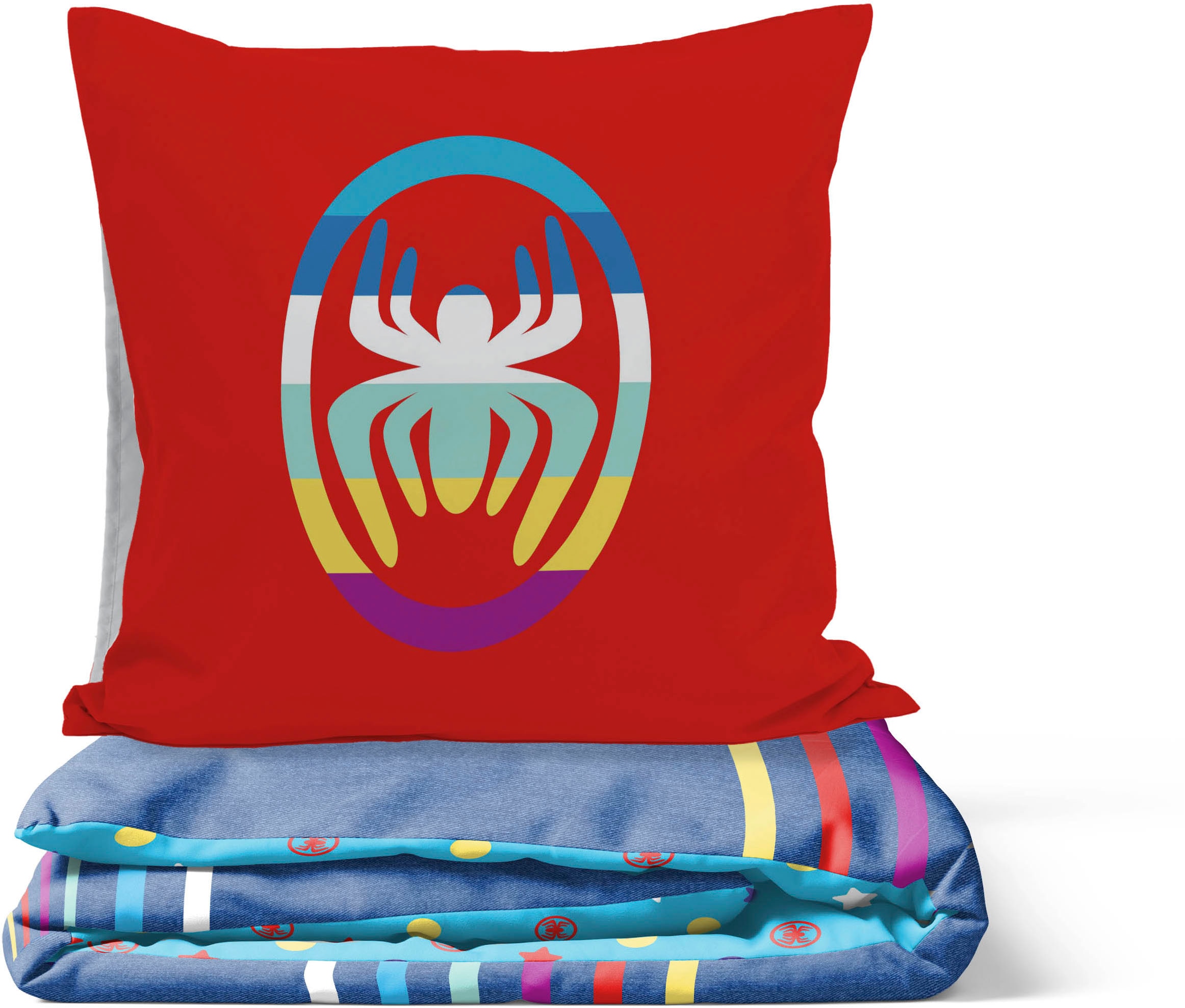 MARVEL Kinderbettwäsche »Marvel Spidey Bettbezug-Set 135x200 cm + Kissenbezug 80x80 cm« 2 tlg. tlg. 100 % Baumwolle, maschinenwaschbar, wendbar