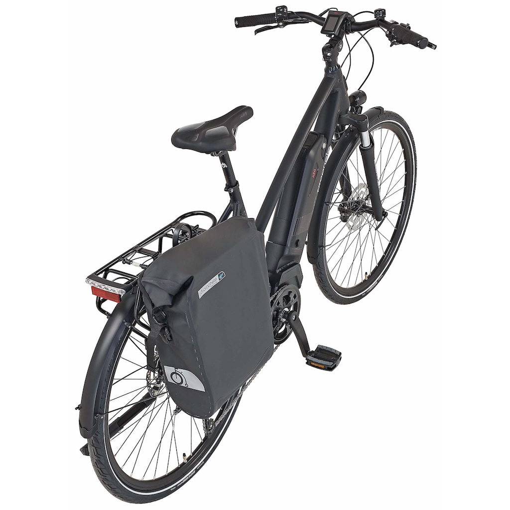 Prophete E-Bike »Entdecker PowerEdition«, 10 Gang, Shimano, Deore, Mittelmotor 250 W, (mit Seitentasche)