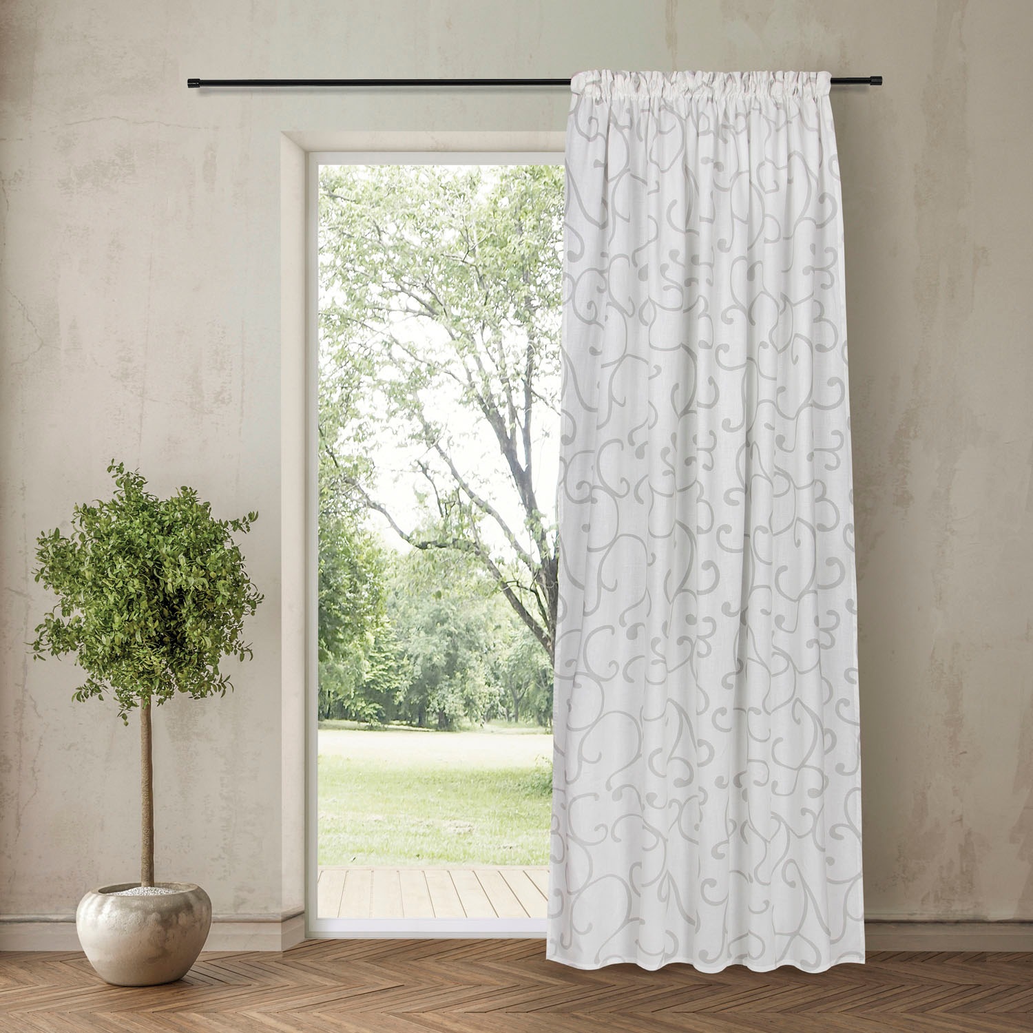 Feel of Nature Gardine "Havert" Kräuselband 1 Stk. tlg. HxB: 245x140 günstig online kaufen