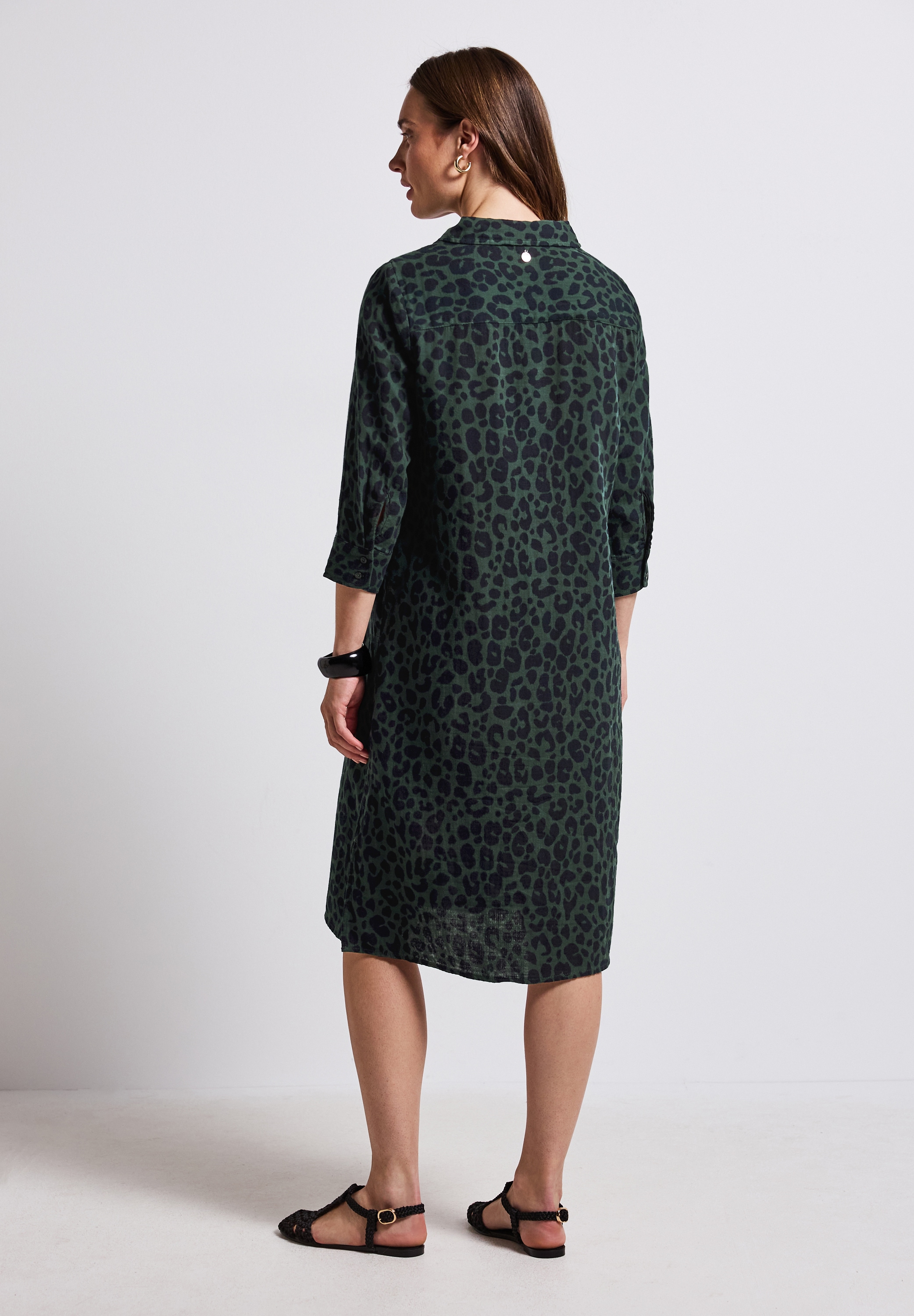 STREET ONE Midikleid, gemustert im Musselin-Style