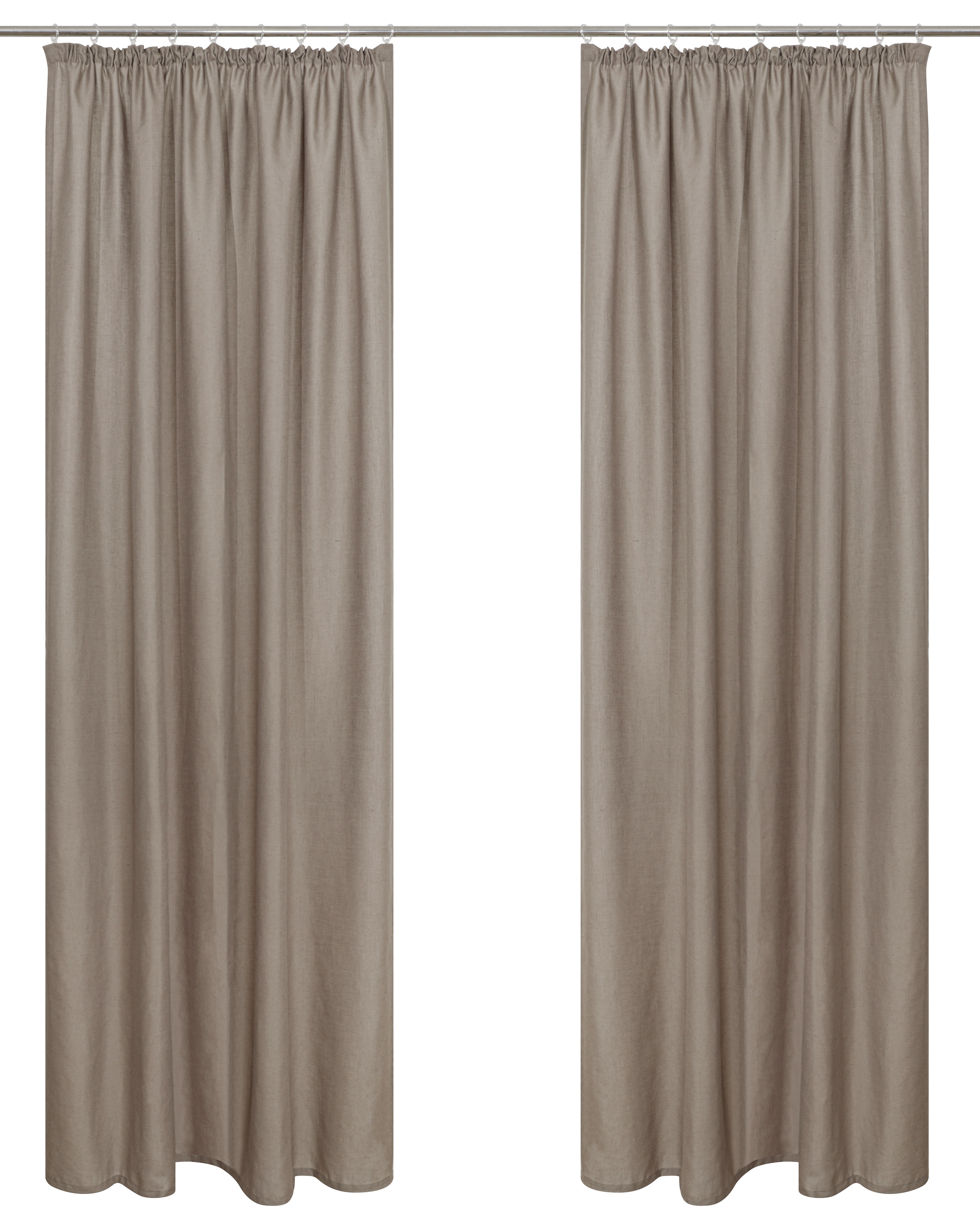 OTTO home Gardine »Rudy, 1 Stück, Leinenstruktur, halbtransparent« Kräuselband 1 Stk. tlg. Halbtransparent, Leinenlook, Polyester-Leinen Mischung