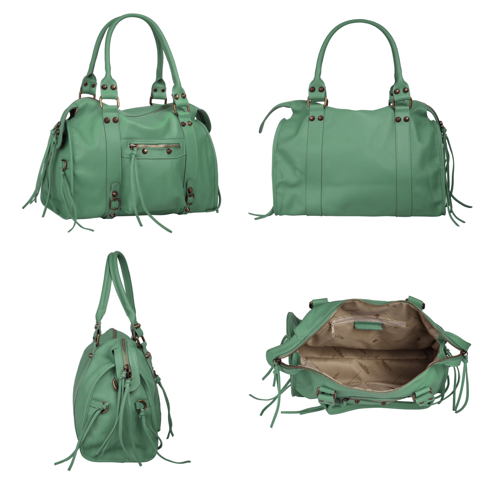 forty° Shopper, echt Leder, Made in Italy
