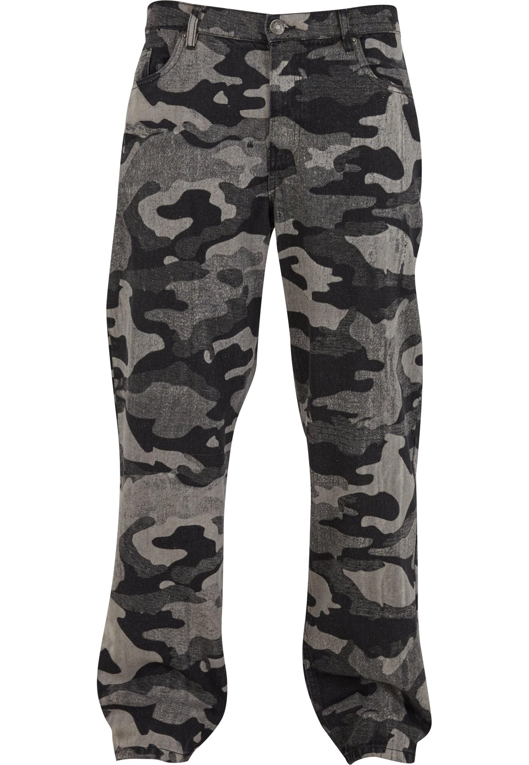 URBAN CLASSICS Cargohose "Urban Classics Laser Camo Printed Jeans", (1 tlg.)