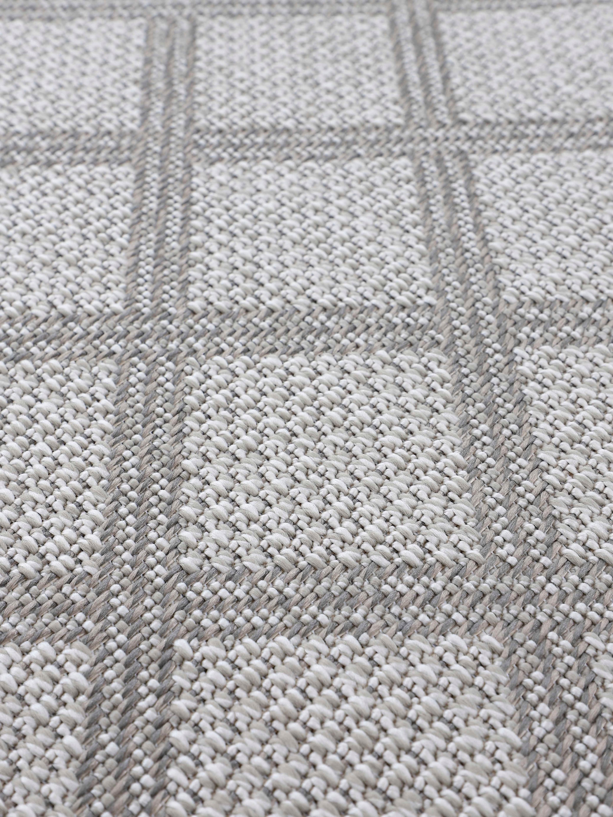 carpetfine Teppich »Boho 104«, rechteckig, 4 mm Höhe, robustes Flachgewebe, Sisal Optik, UV-beständig, Außenbereich