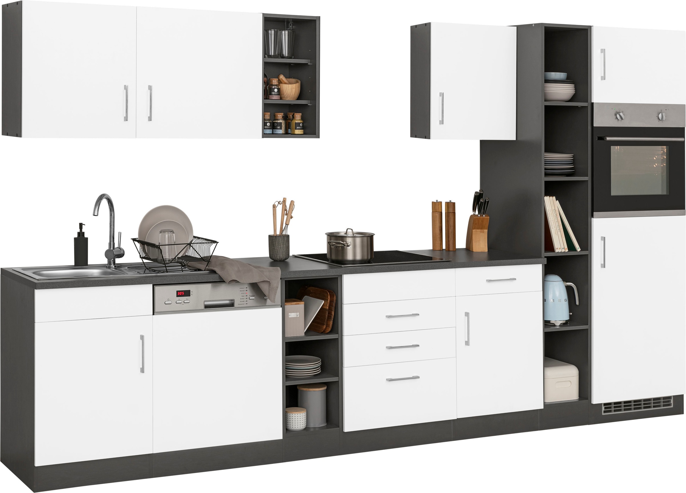 HELD MÖBEL Küchenzeile "Paris", ohne E-Geräte, Breite 340 cm günstig online kaufen