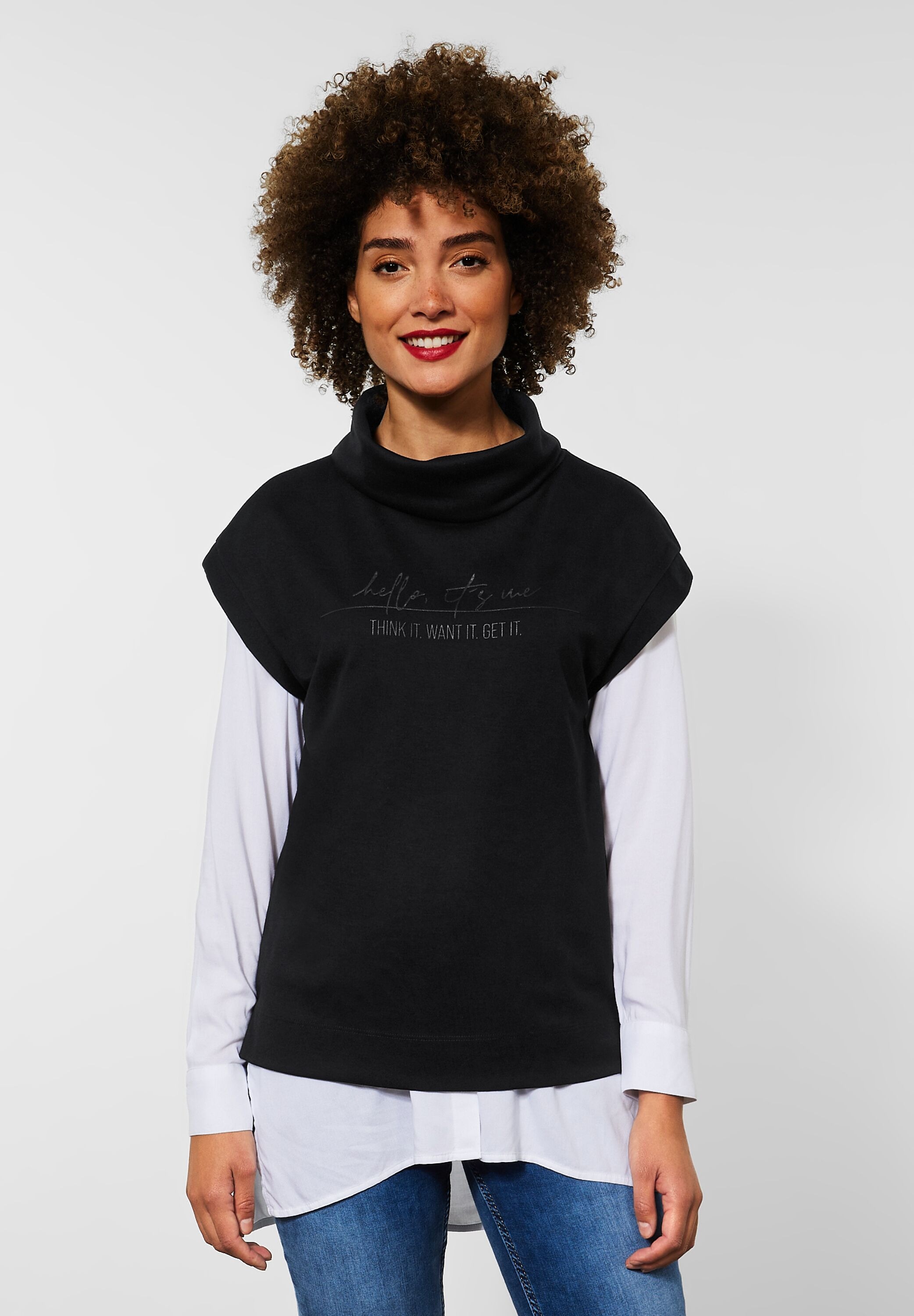STREET ONE Rollkragenpullover, aus softem Materialmix