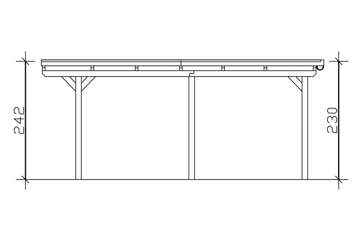 Skanholz Einzelcarport »Emsland«, Holz, 341 cm, weiß, versch. Farben per  Rechnung | BAUR | Carports