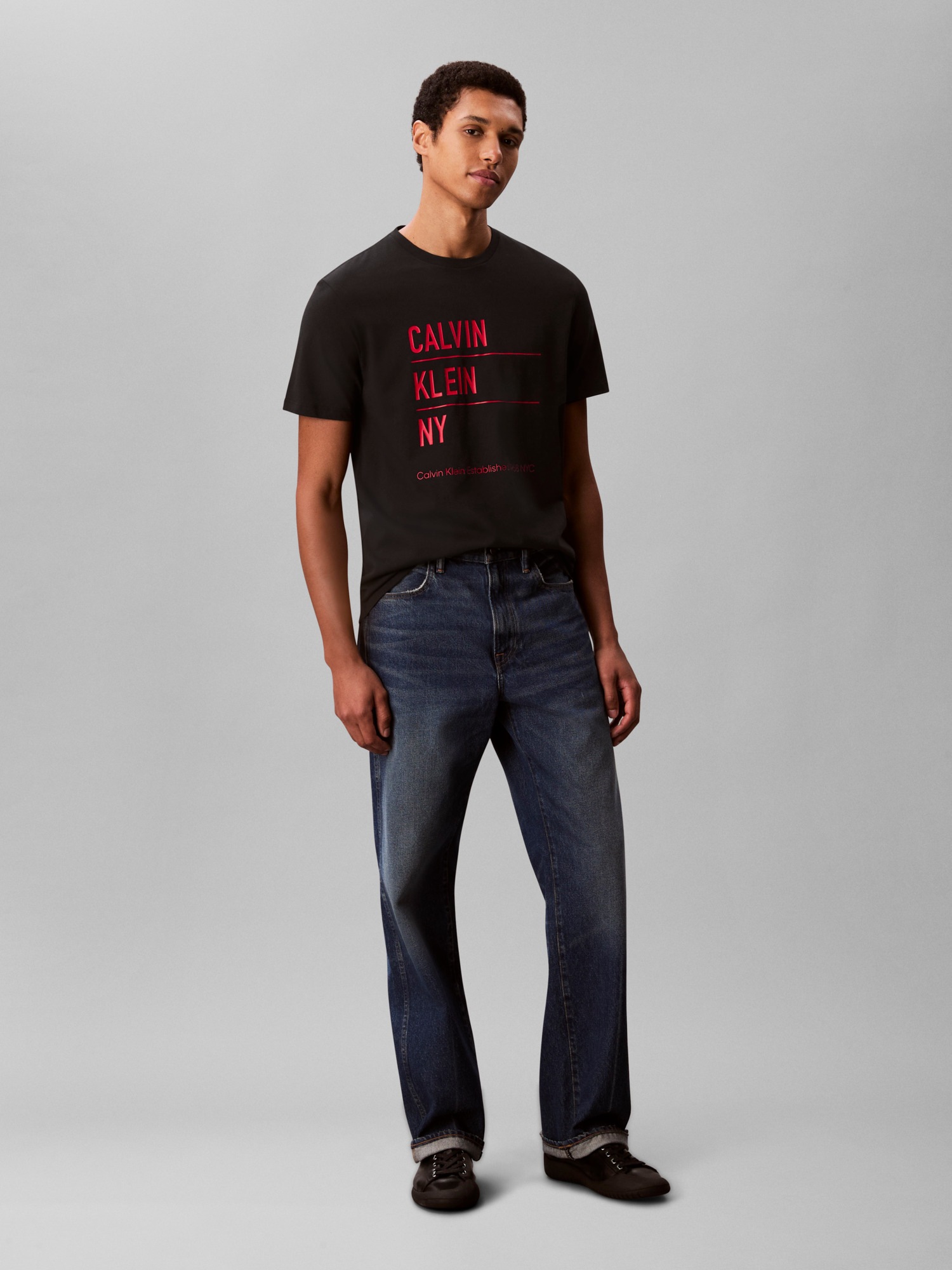 Calvin Klein Jeans T-Shirt »SS 30S EU CALVIN KLEIN NY GRAPHI« Mit Rundhalsausschnitt, regular fit