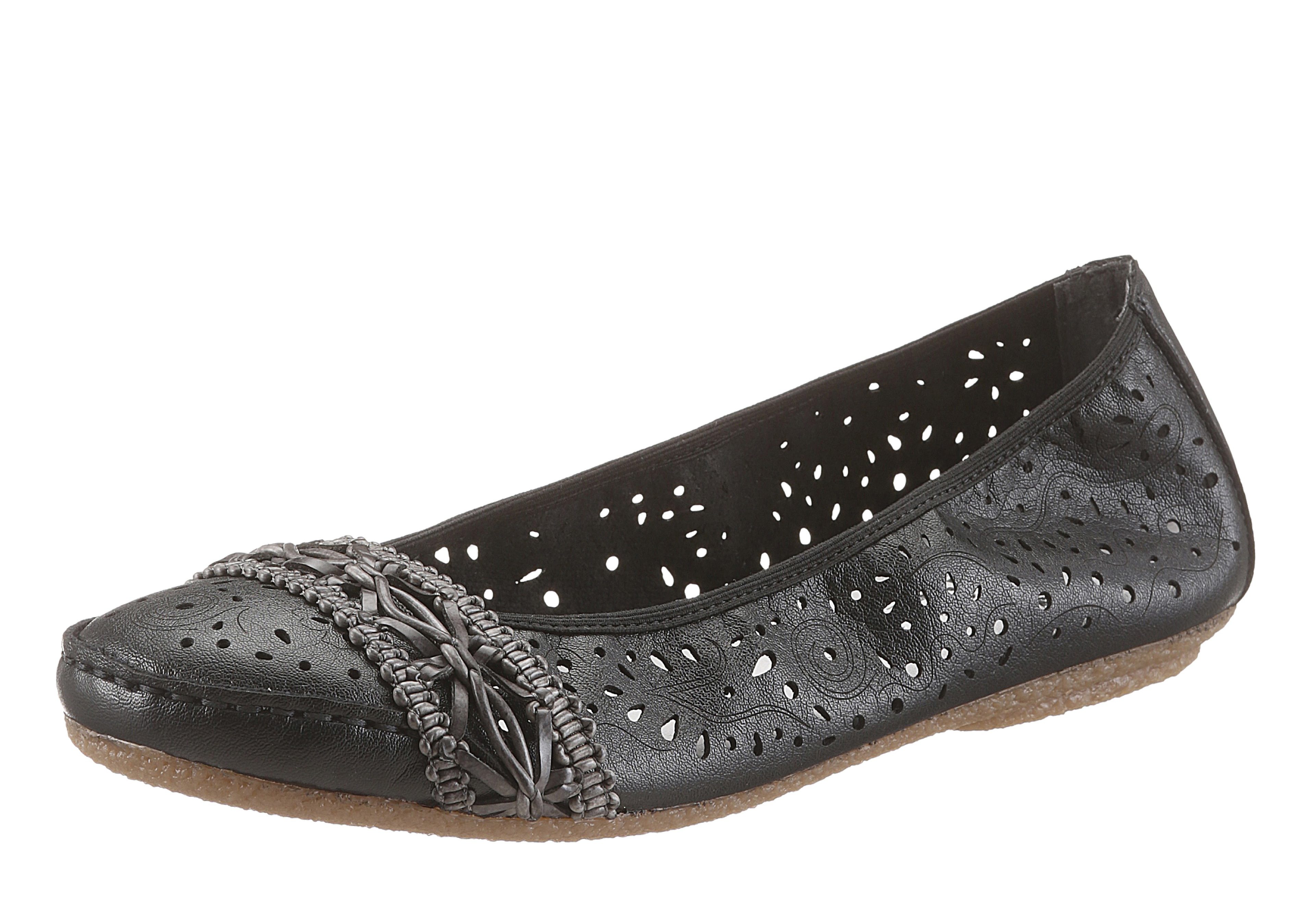 Rieker Slipper, Flache Schuhe mit Rundum-Gummizug