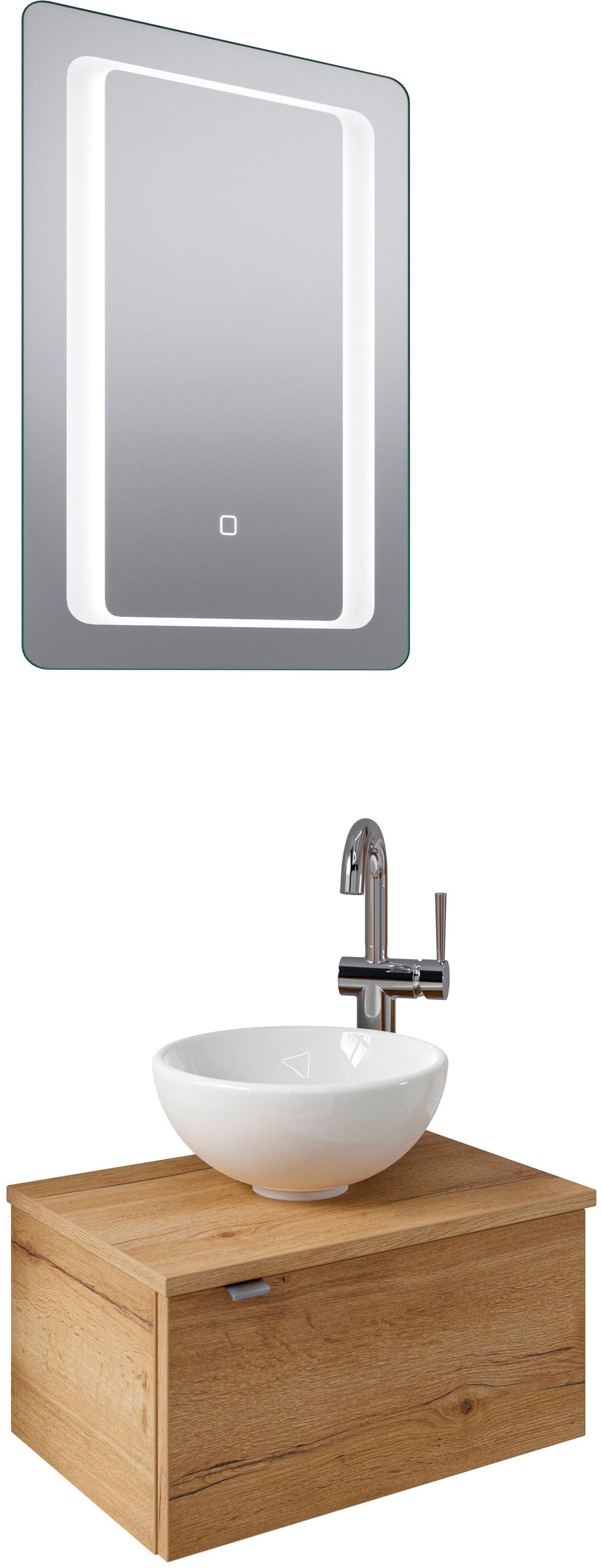 Saphir Badmöbel-Set "Serie 6915" 4 Stk. tlg. Gäste-Bad, 51 cm breit, mit LE günstig online kaufen