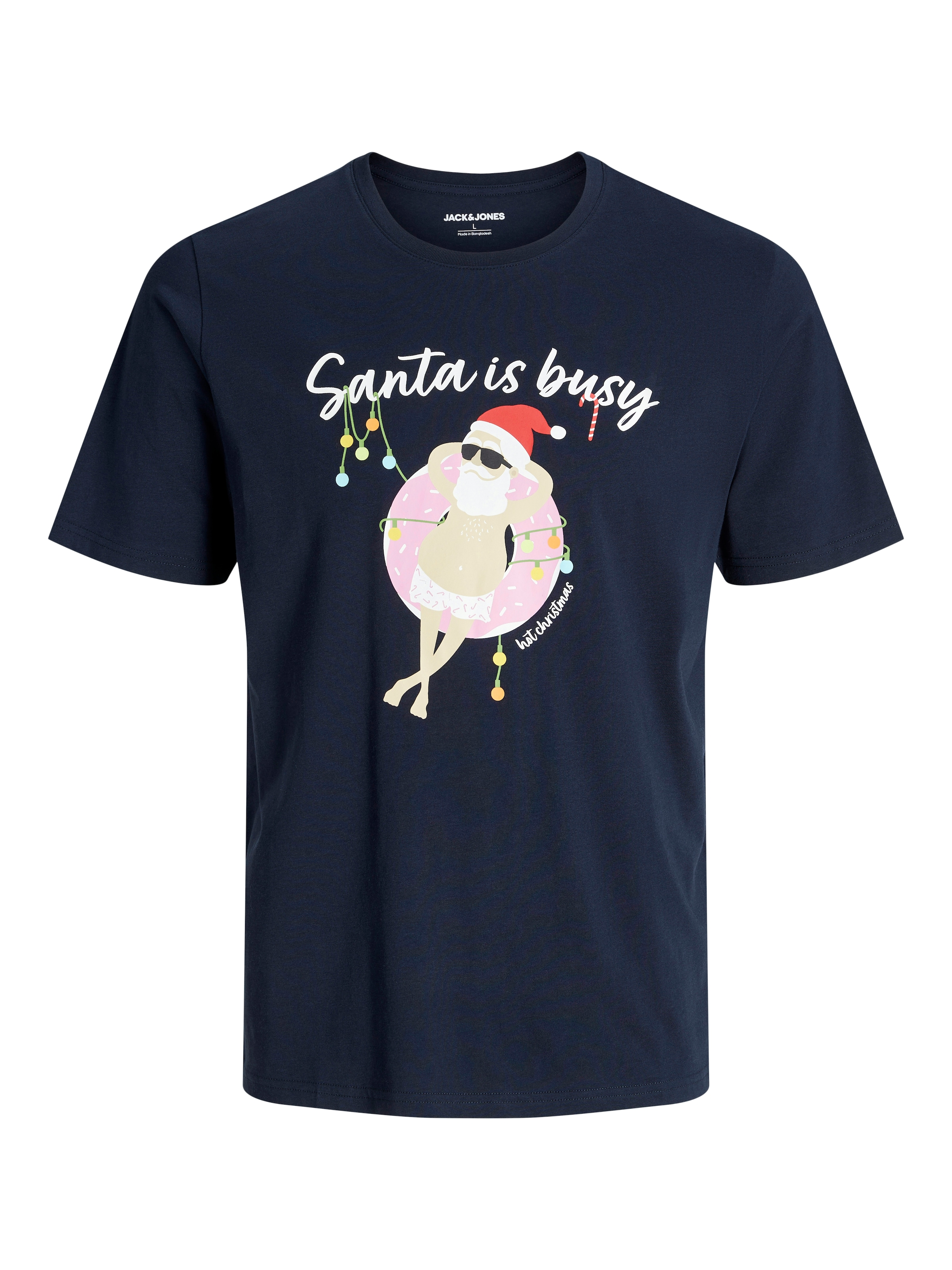 Jack & Jones Rundhalsshirt »JJCHRISTMAS TEE SS CREW NECK XMAS« mit weihnachtlichem Druck