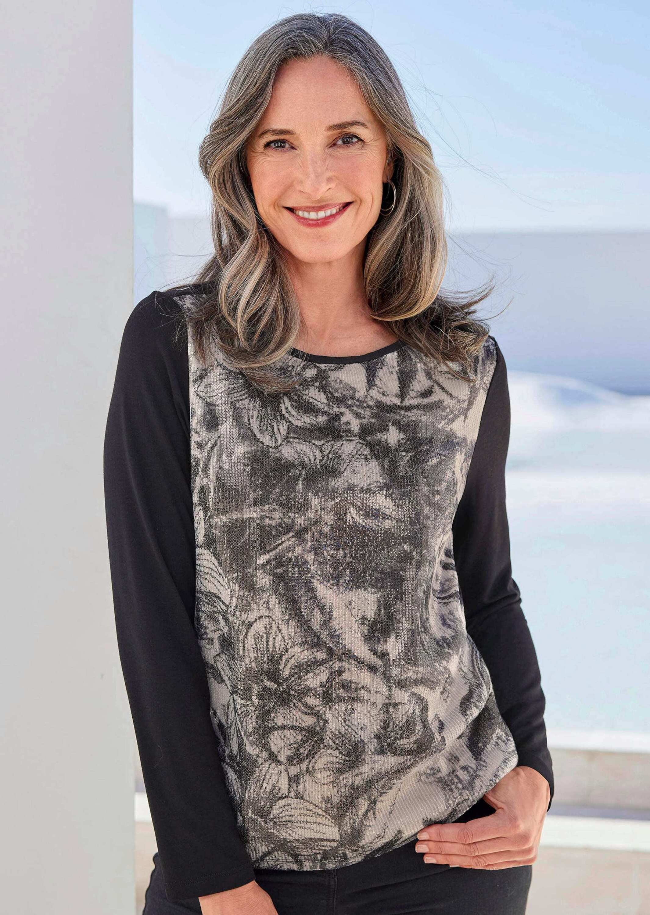 Thumbnail - GOLDNER Kurzarmshirt "Shirt" Pailletten