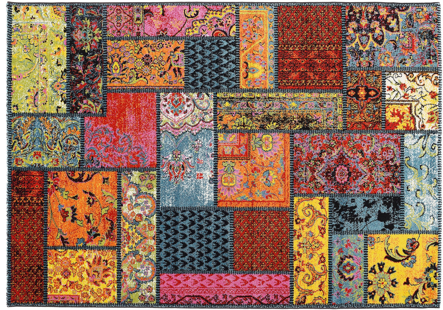 OCI DIE TEPPICHMARKE Teppich »HAPPINESS ORI« rechteckig 20 mm Höhe Wohnzimmer, kontrastreiches Design