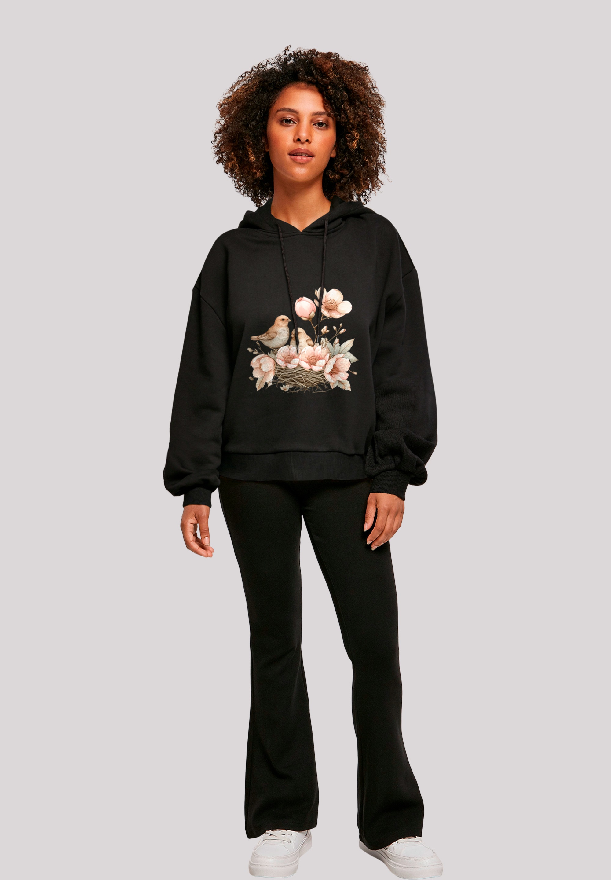 F4NT4STIC Sweatshirt »Vogelnest Blumen«, Premium Qualität