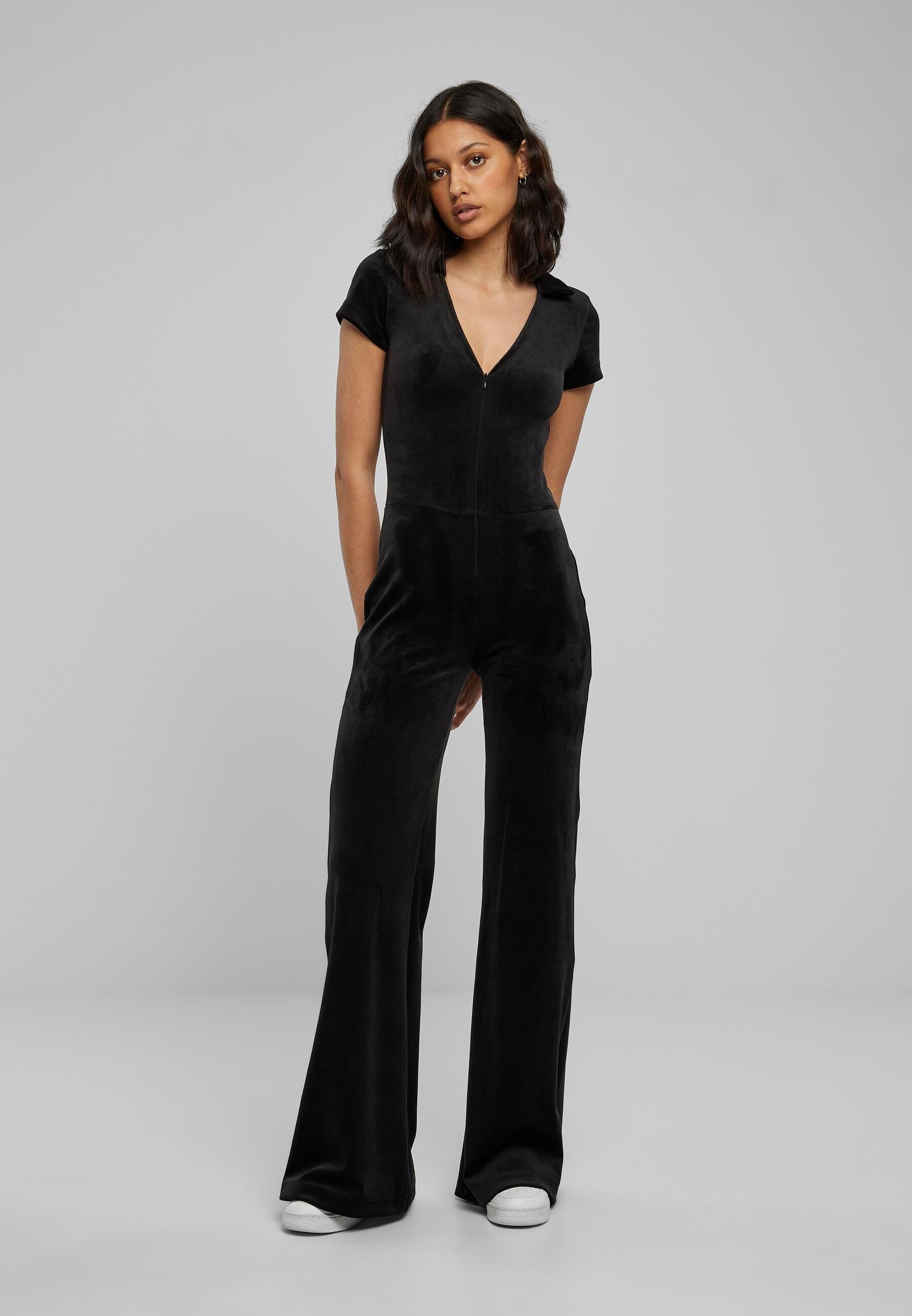 URBAN CLASSICS Jumpsuit »Urban Classics Damen Ladies Velvet Jumpsuit«, (1 tlg.)