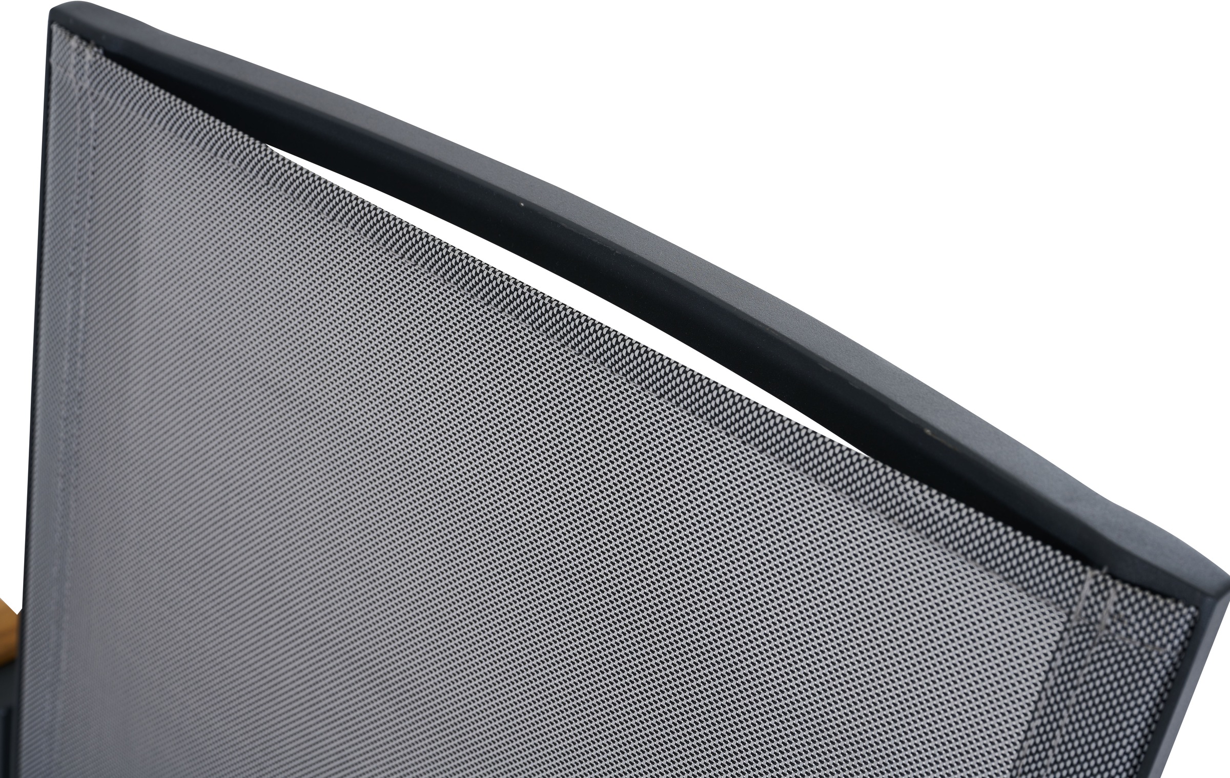 Siena Garden Gartensessel »VELIA Stapelsessel matt anthrazit« Gestell aus Aluminium, Armlehnen aus Teak FSC® 100%