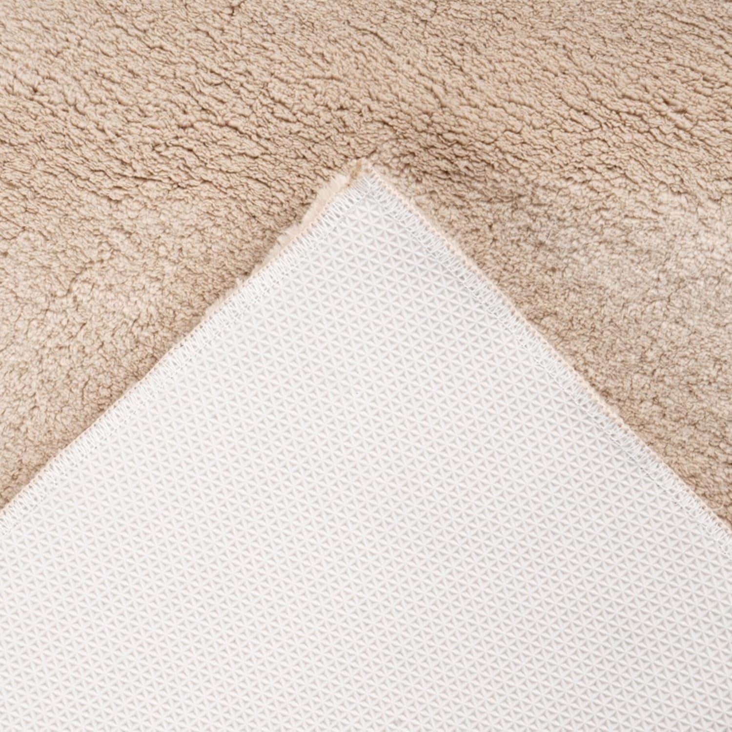 Carpet City Badematte »PURE500, Badteppich uni« Höhe 16 mm rutschhemmend beschichtet schnell trocknend Teppich Badezimmer, Badvorleger, Anti-Rutsch, Waschbar, Duschmatte