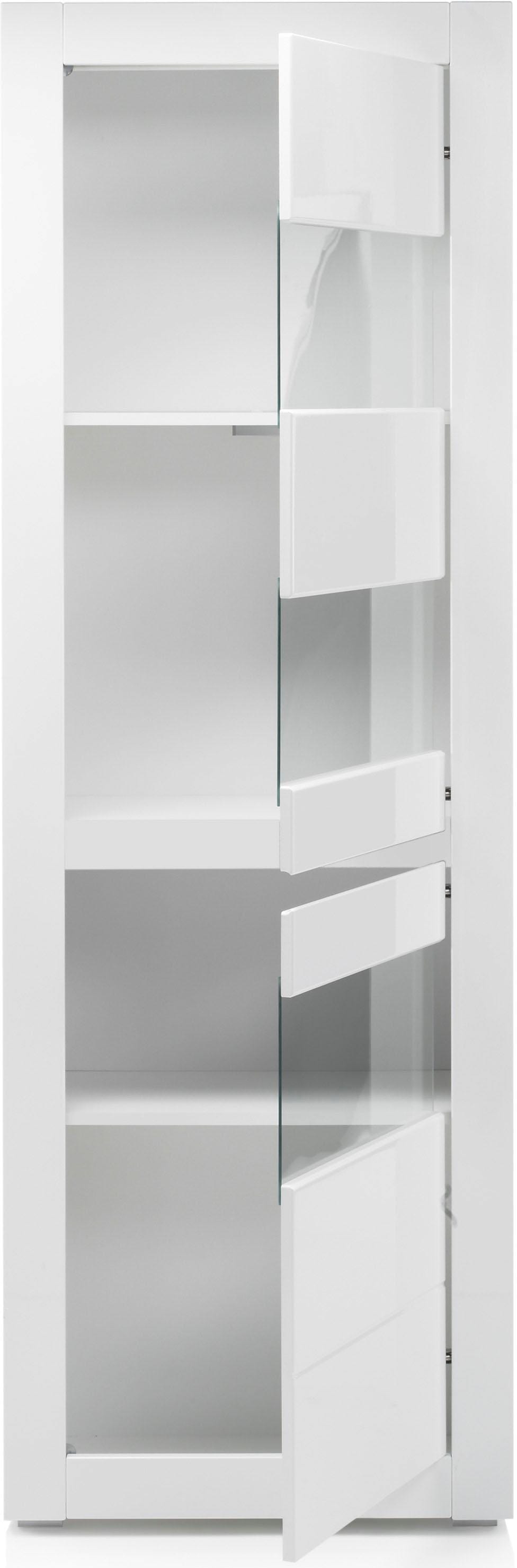 INOSIGN Vitrine »Carat«, Höhe 198 cm, zwei Leisten angeliefert, 1 x grau, 1 x weiss