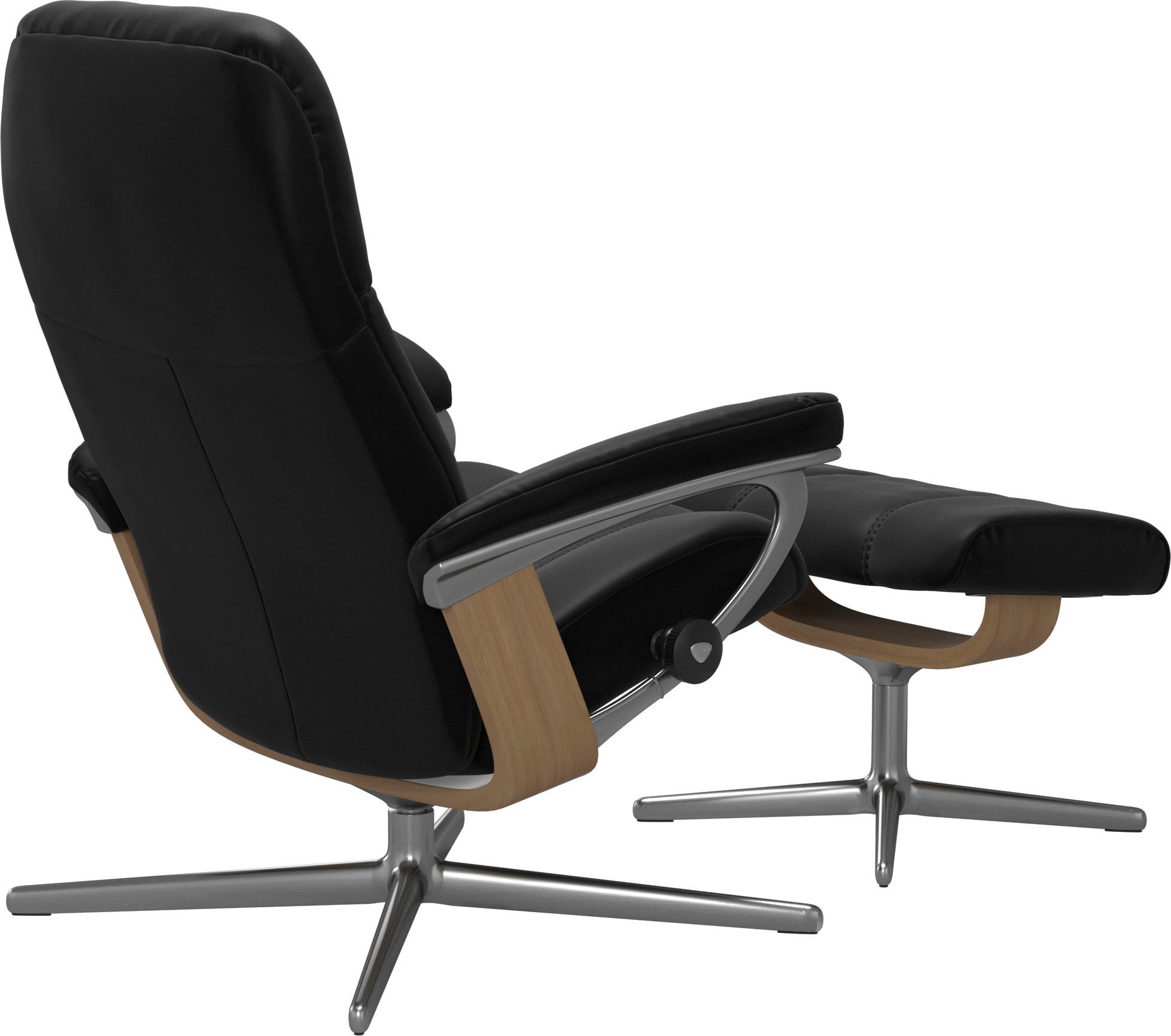 Thumbnail - Stressless Fußhocker "Consul" mit Cross Base, Größe S, M & L, Holzakzent Eiche