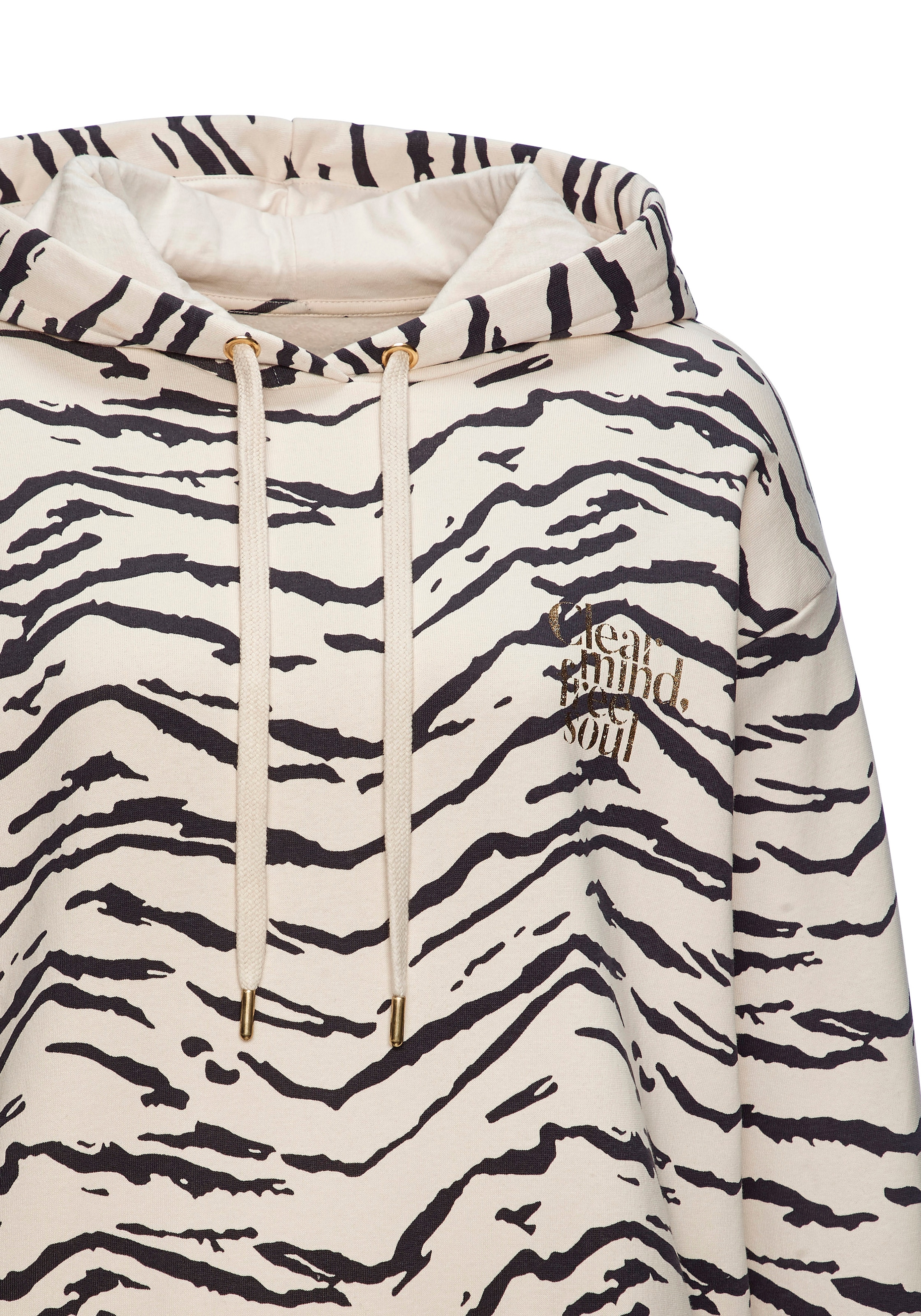 Buffalo Kapuzensweatshirt, Allover Design mit Foil Print