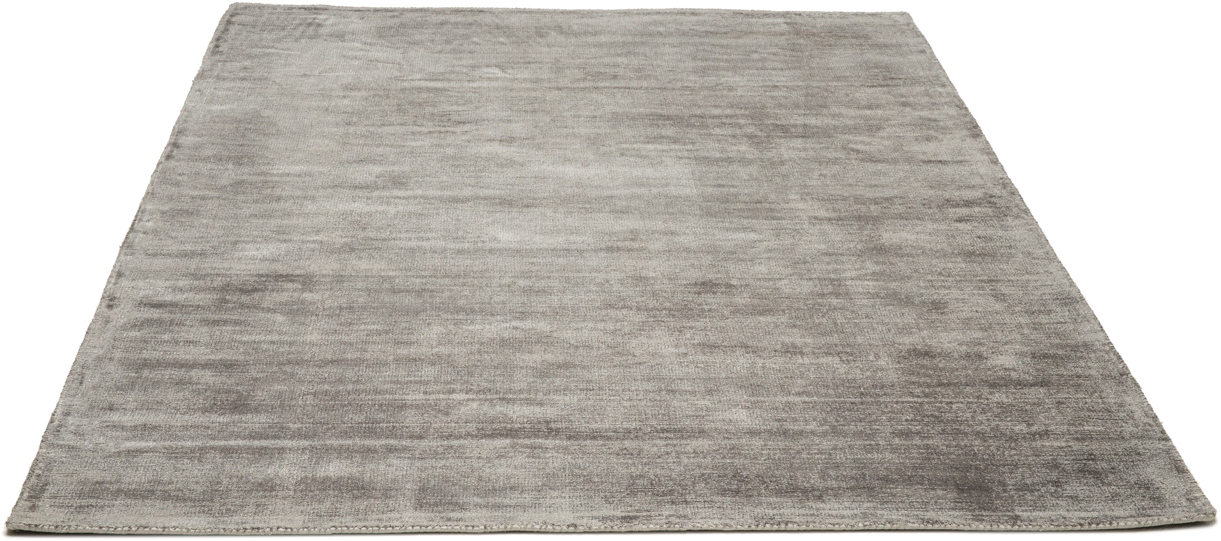 TOM TAILOR HOME Teppich »Shine uni«, rechteckig, 8 mm Höhe, Handweb Teppich, 100% Viskose, handgewebt, mit elegantem Schimmer