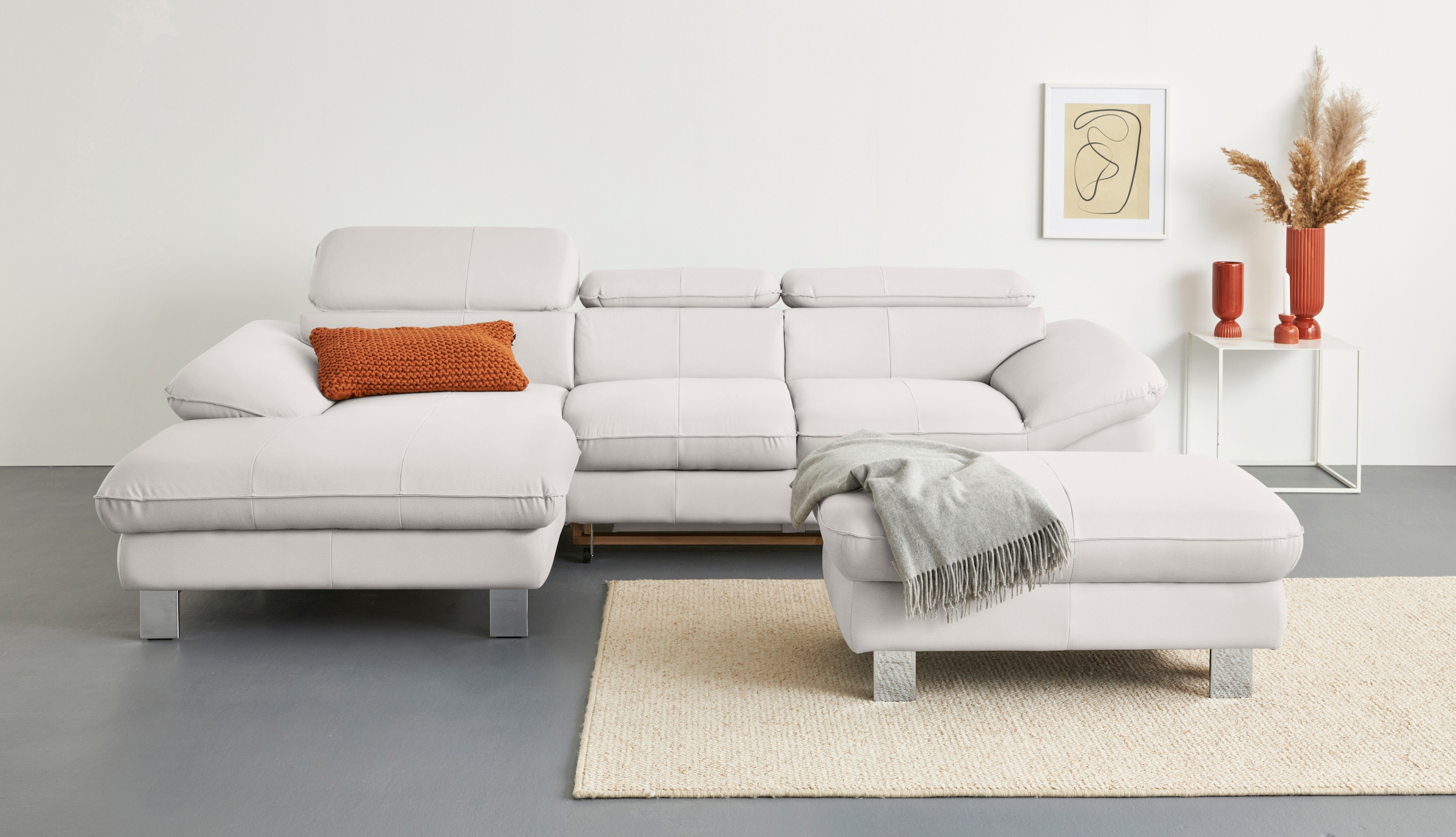 COTTA Ecksofa "Driver L-Form" mit Kopfteilverstellung, wahlweise mit Bettfu günstig online kaufen