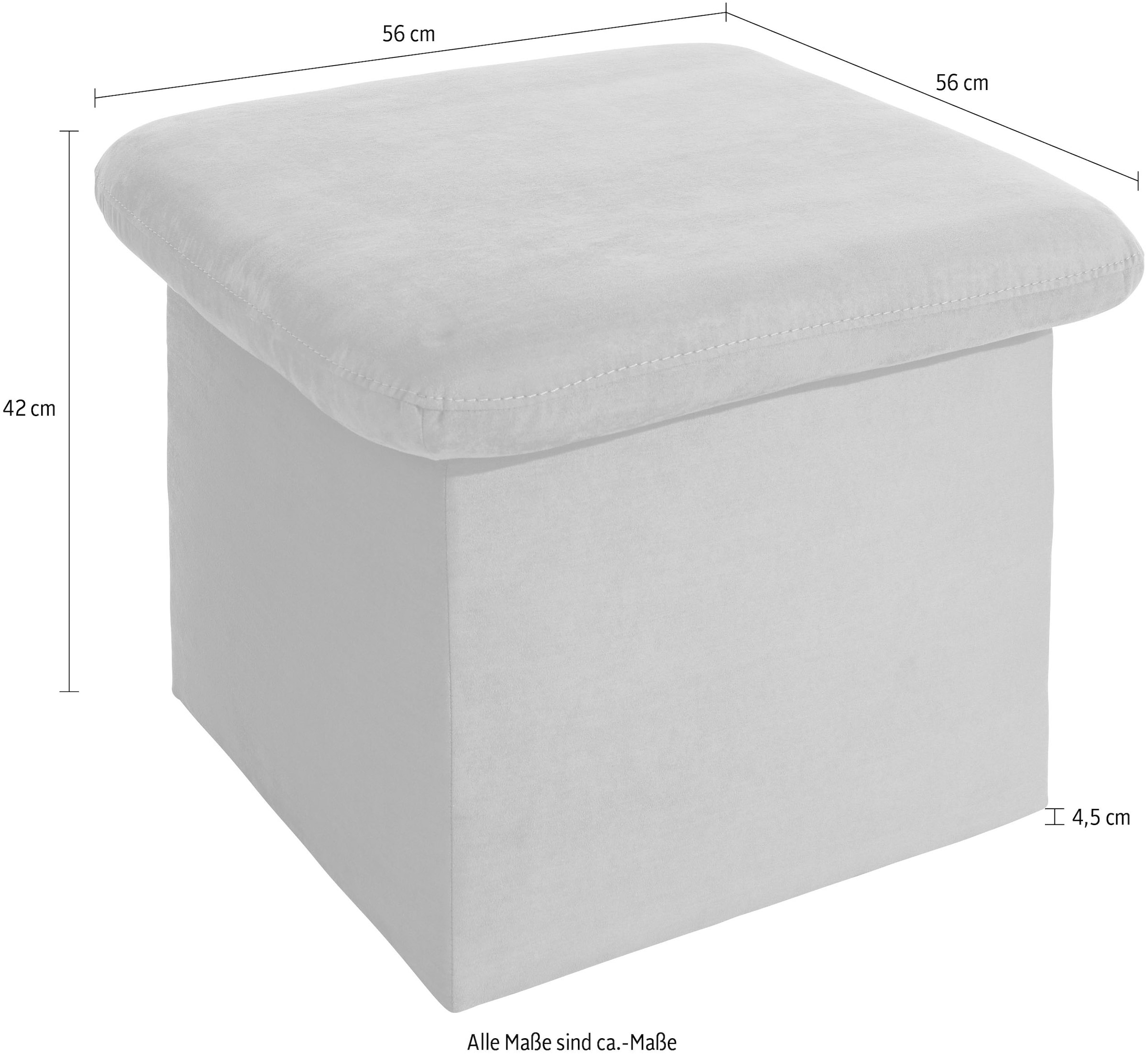 COTTA Hocker »Casino«, Generelle Maße (B/T/H): 56/56/42 cm