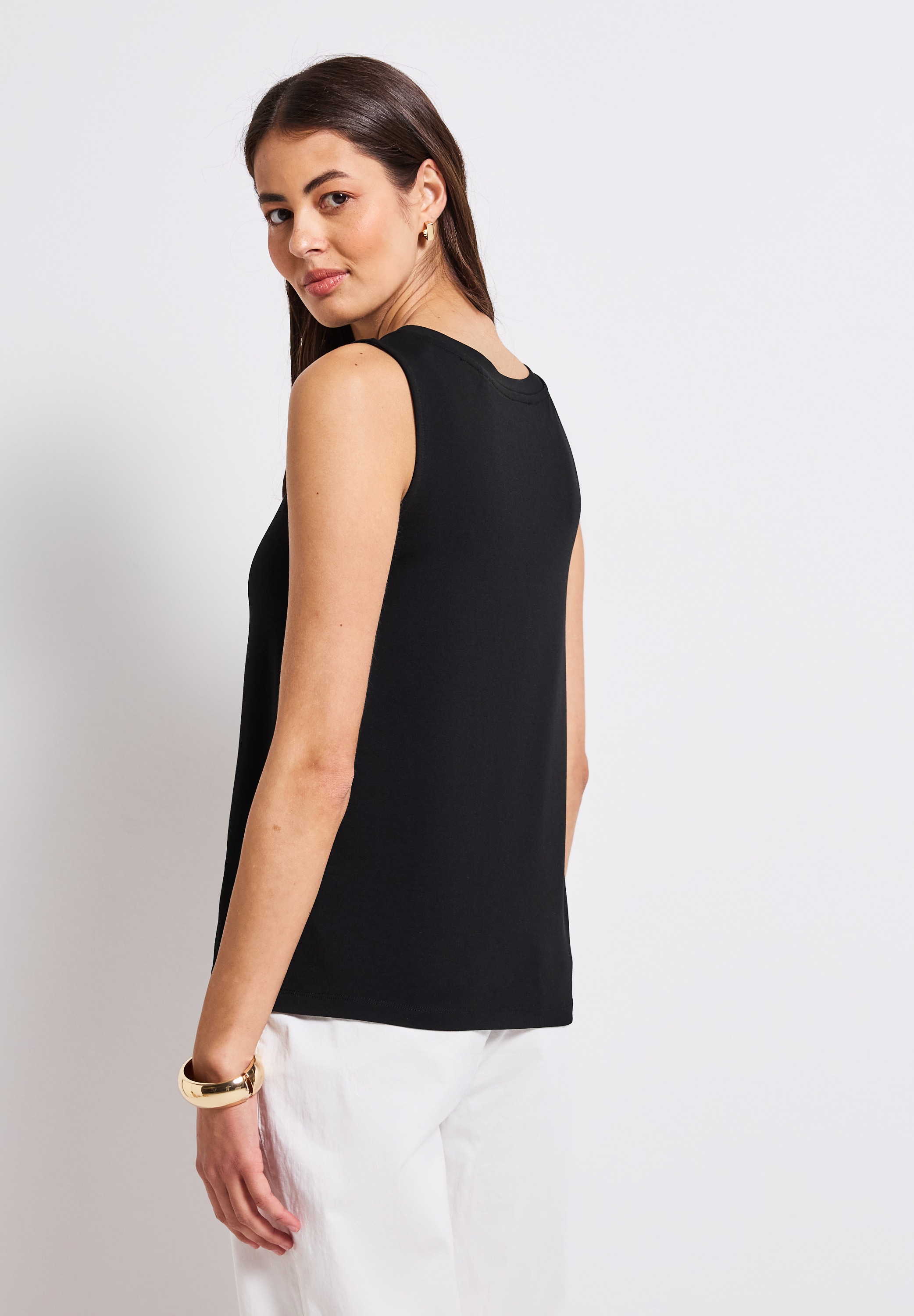 STREET ONE T-Shirt, aus elastischem Materialmix