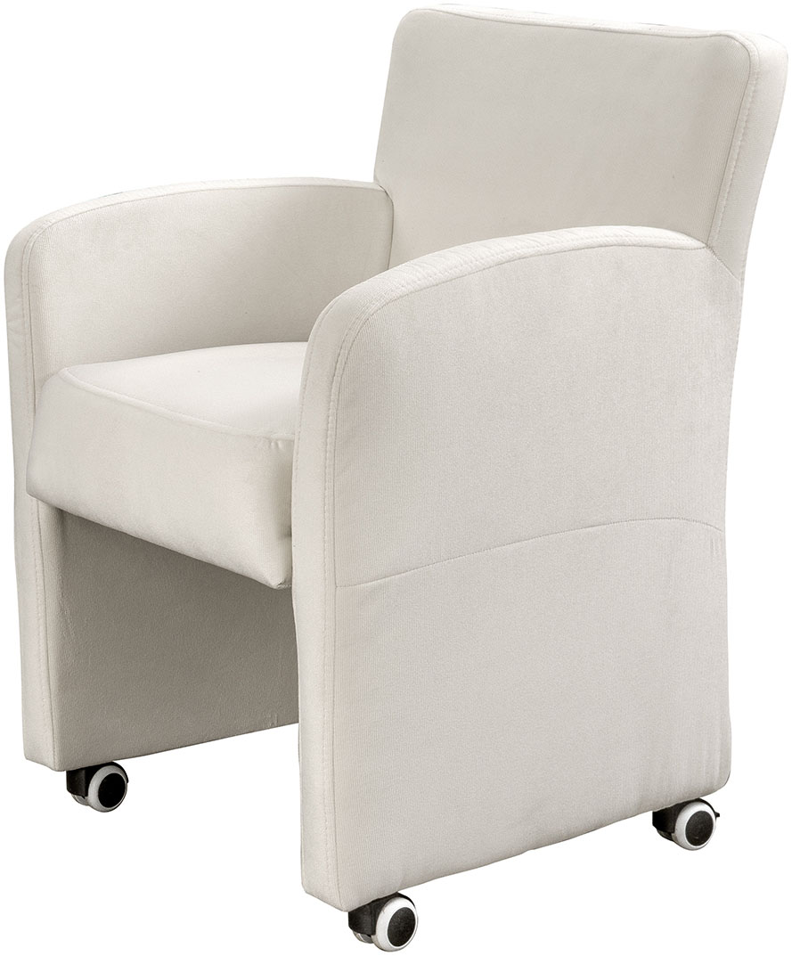 exxpo - sofa fashion Sessel "Cortado, Loungesessel auf Rollen, schmale Armlehnen, bequem" hohe Bodenfreiheit, schöne Detailverarbeitung