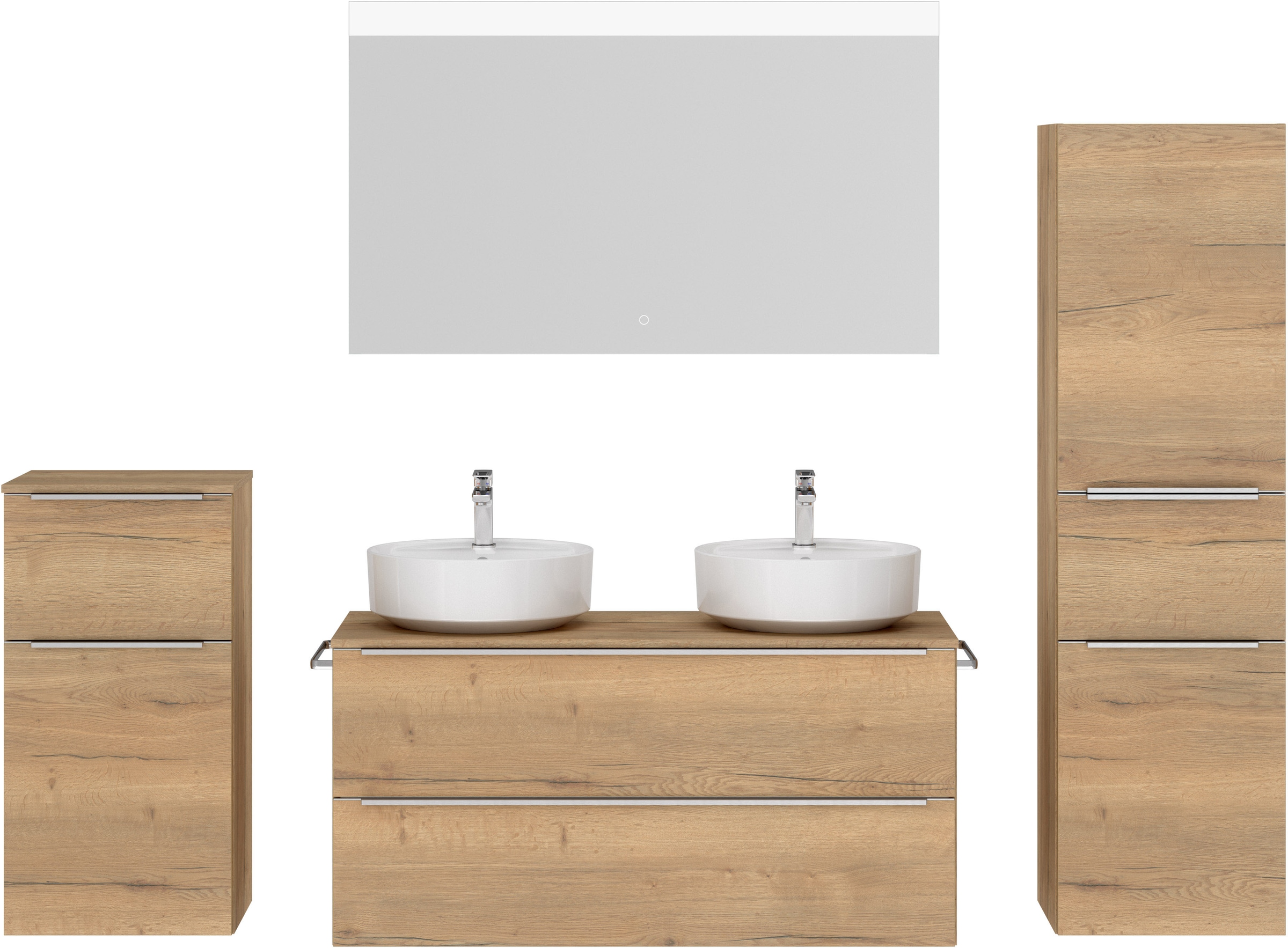 nobilia Badmöbel-Set "Alvene", (4 St., vormontiert, mit Soft-Close), inkl. günstig online kaufen
