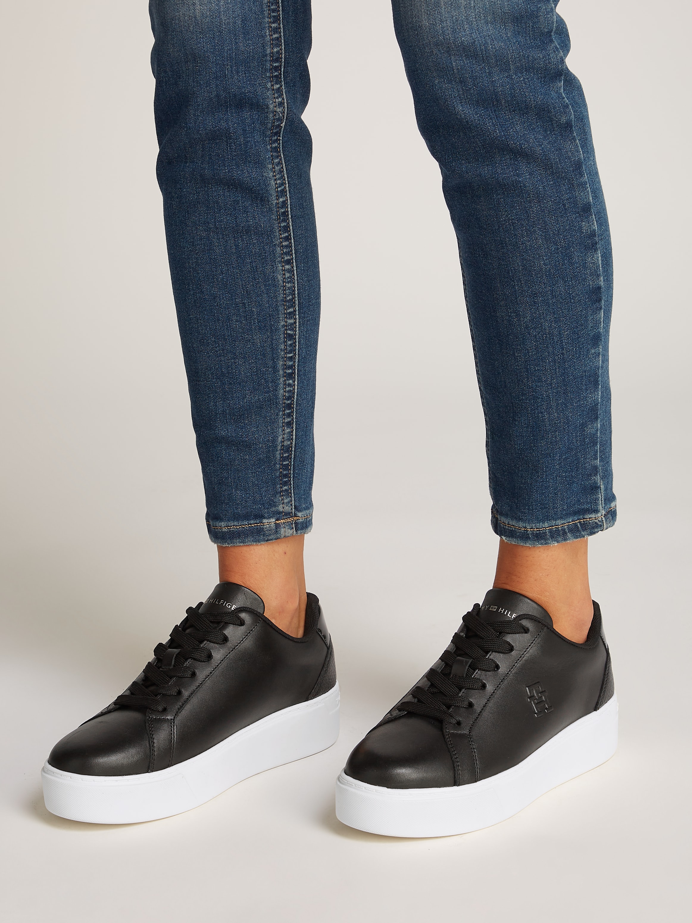 Tommy Hilfiger Plateausneaker "TH PLATFORM COURT SNEAKER", Freizeitschuh, H günstig online kaufen